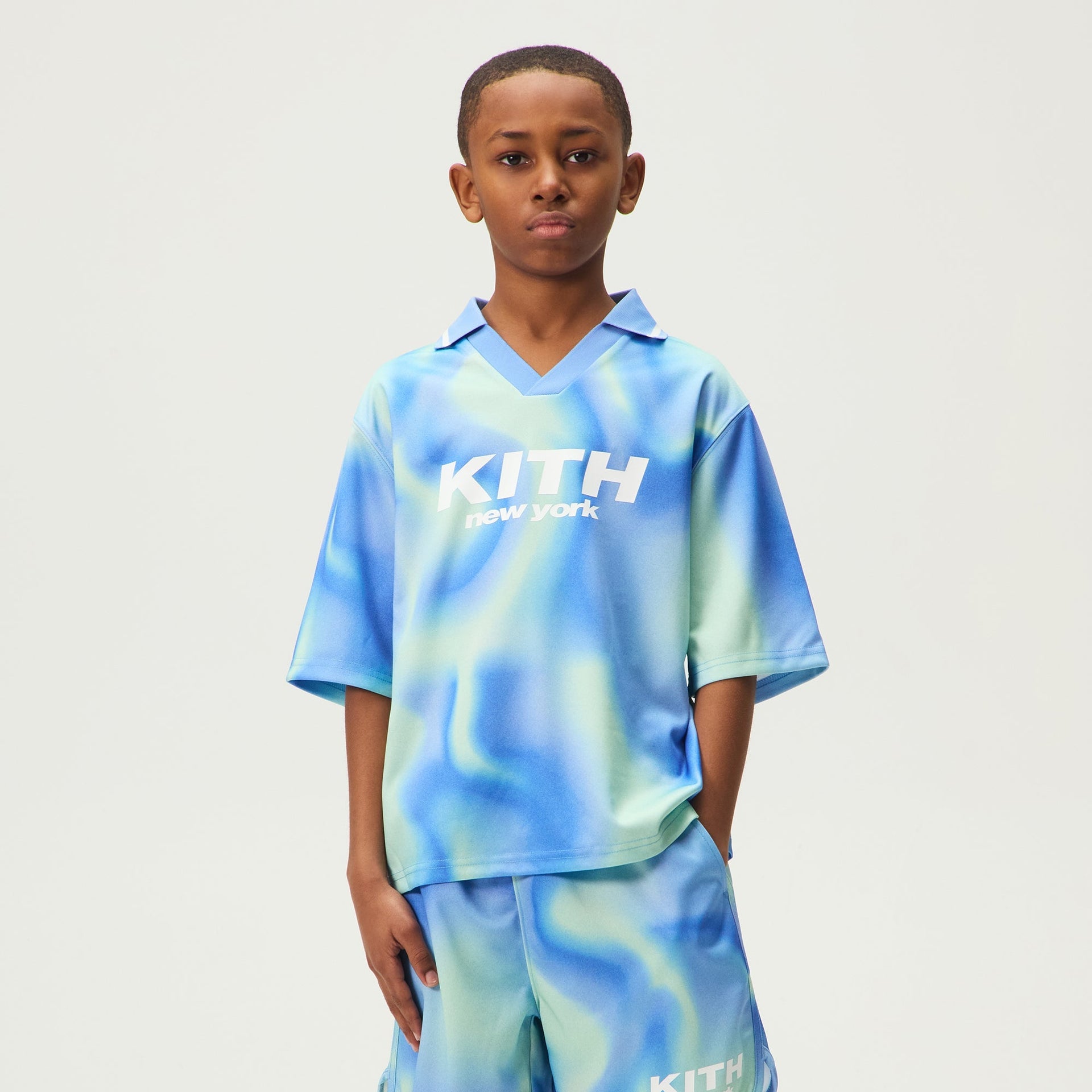 Kith Kids Fluid Edison Soccer Polo - Nassau