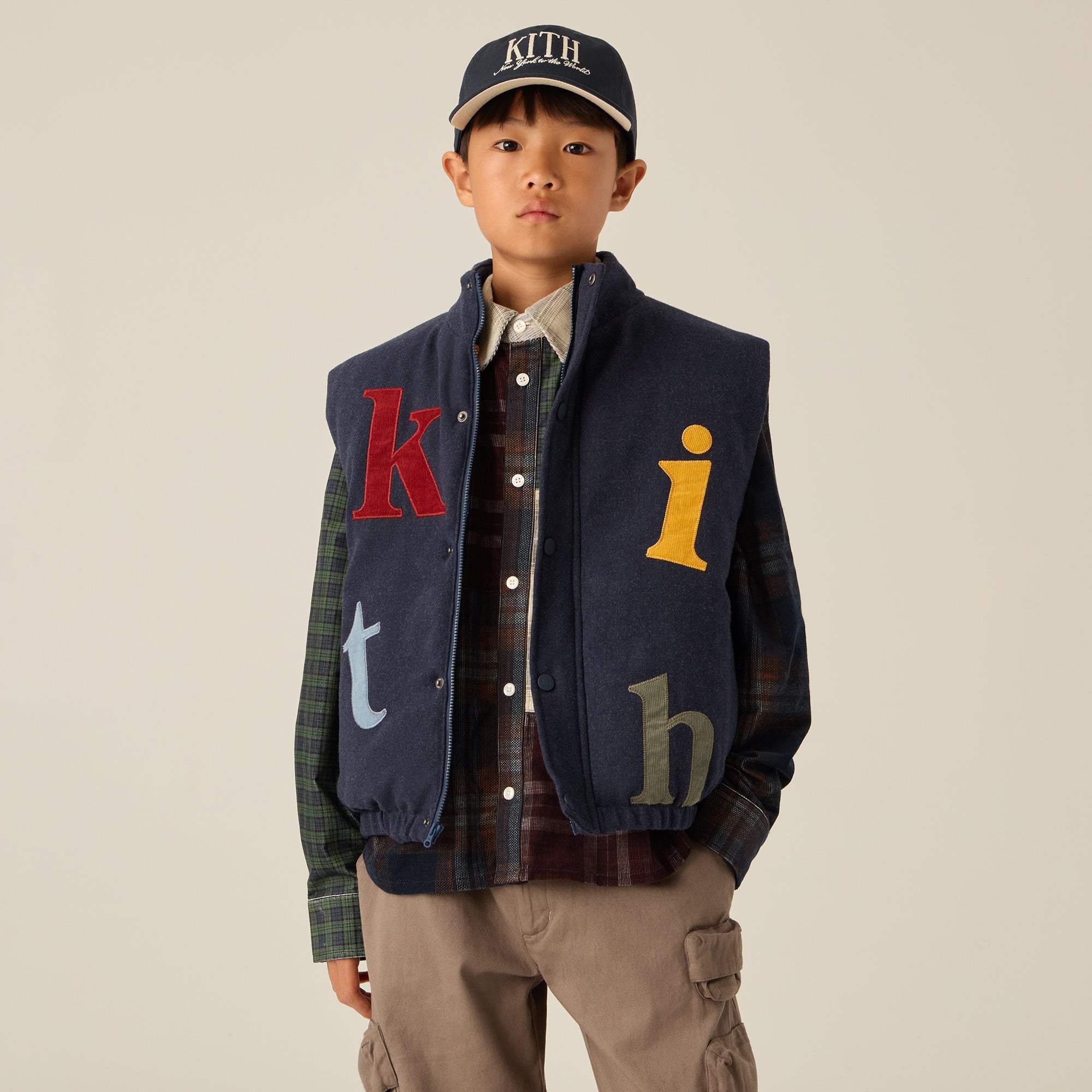Kith Kids & MLB for New Yorkコート Kith Kids for the New York Rangers Quarter Zip Anorak - Cyclone