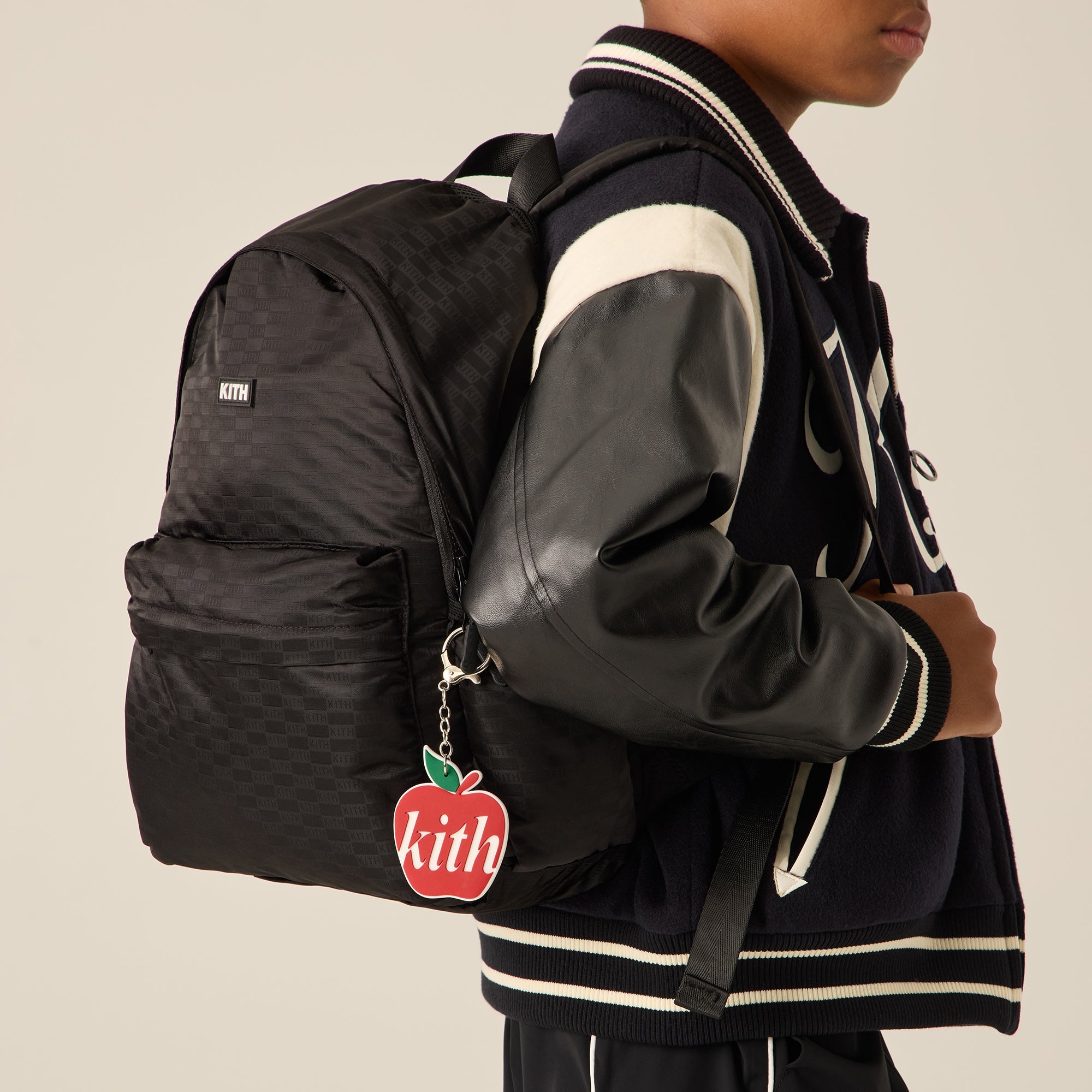 Kith Kids Monogram Nylon Jacquard Backpack - Black – Kith Europe