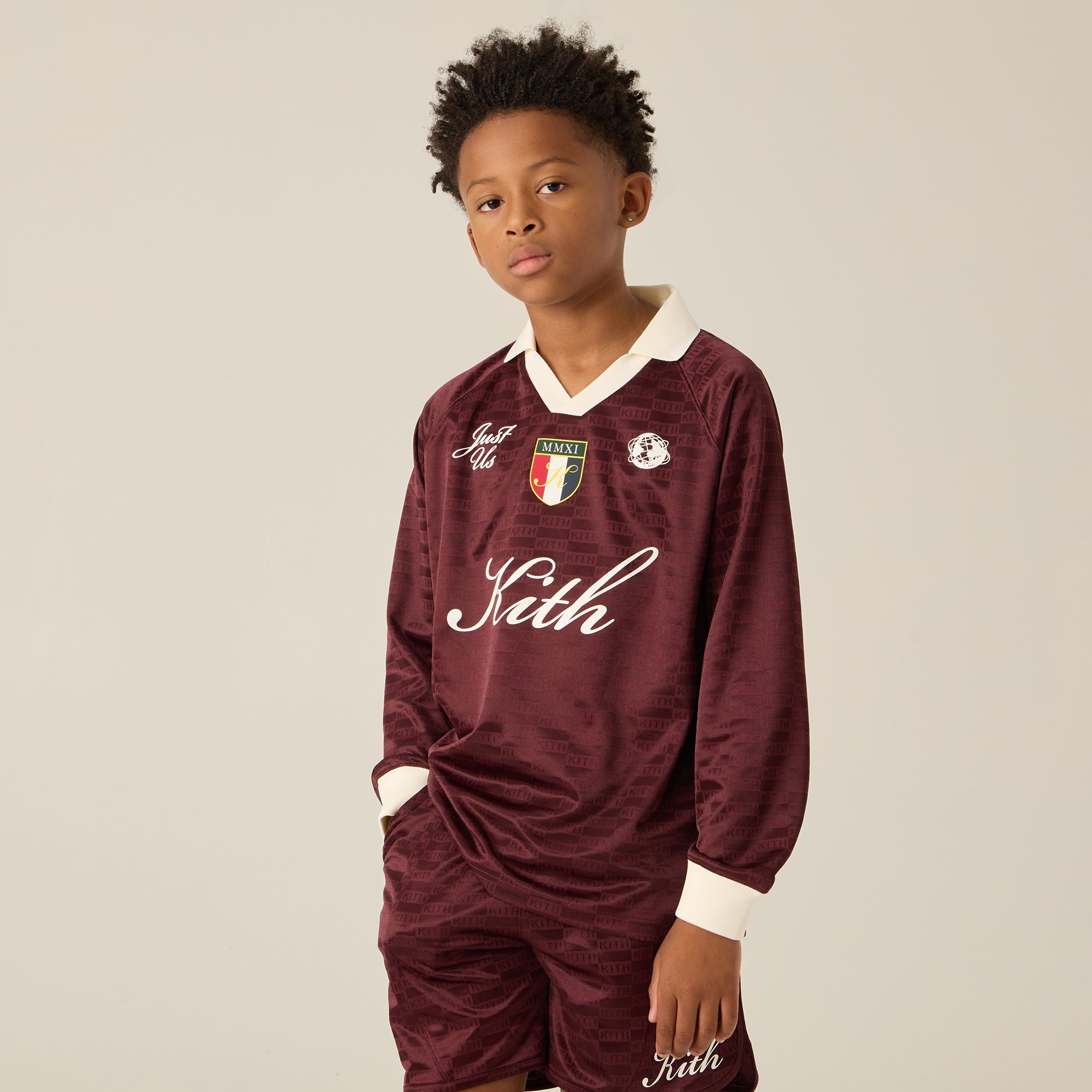 Kith ダークグリーン ストライプ サッカーシャツ L 抗菌防臭／7分袖】サッカージャージ ストライプシャツ