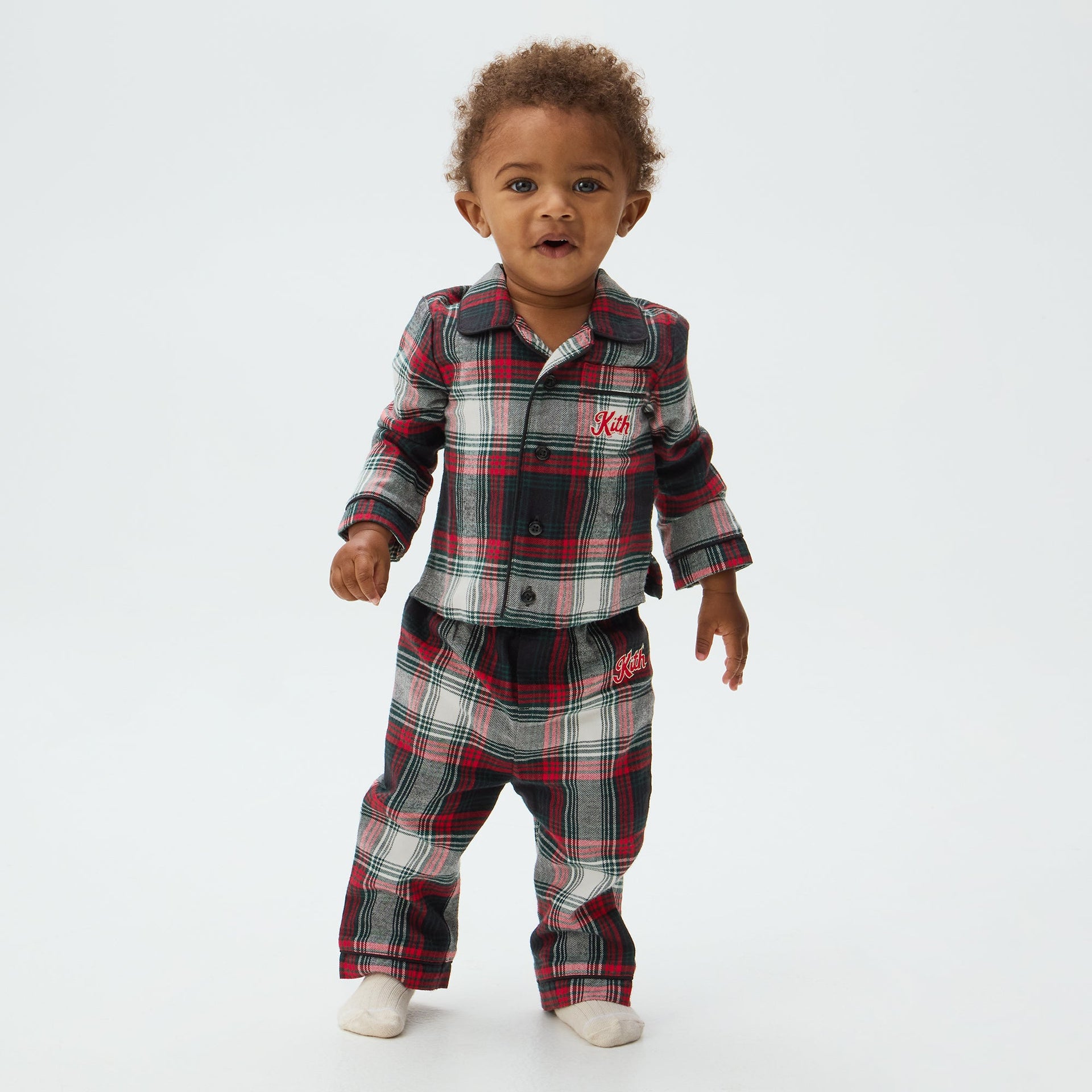 Kithmas Baby Plaid Lounge Set - Black