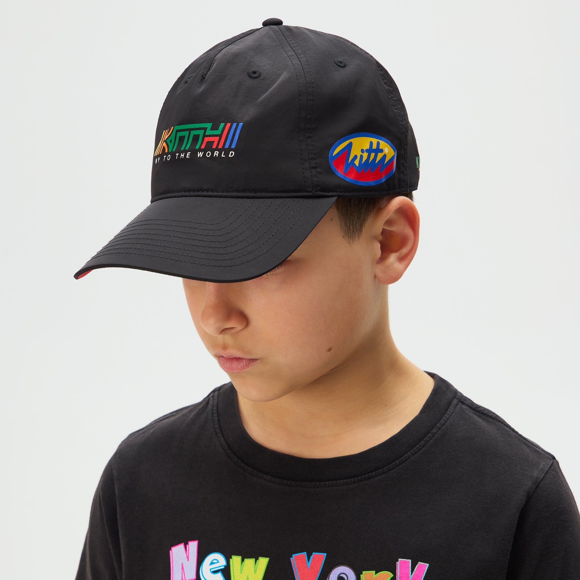 Kith Kids Nylon Logo Pinch Crown Snapback - Black – Kith Europe