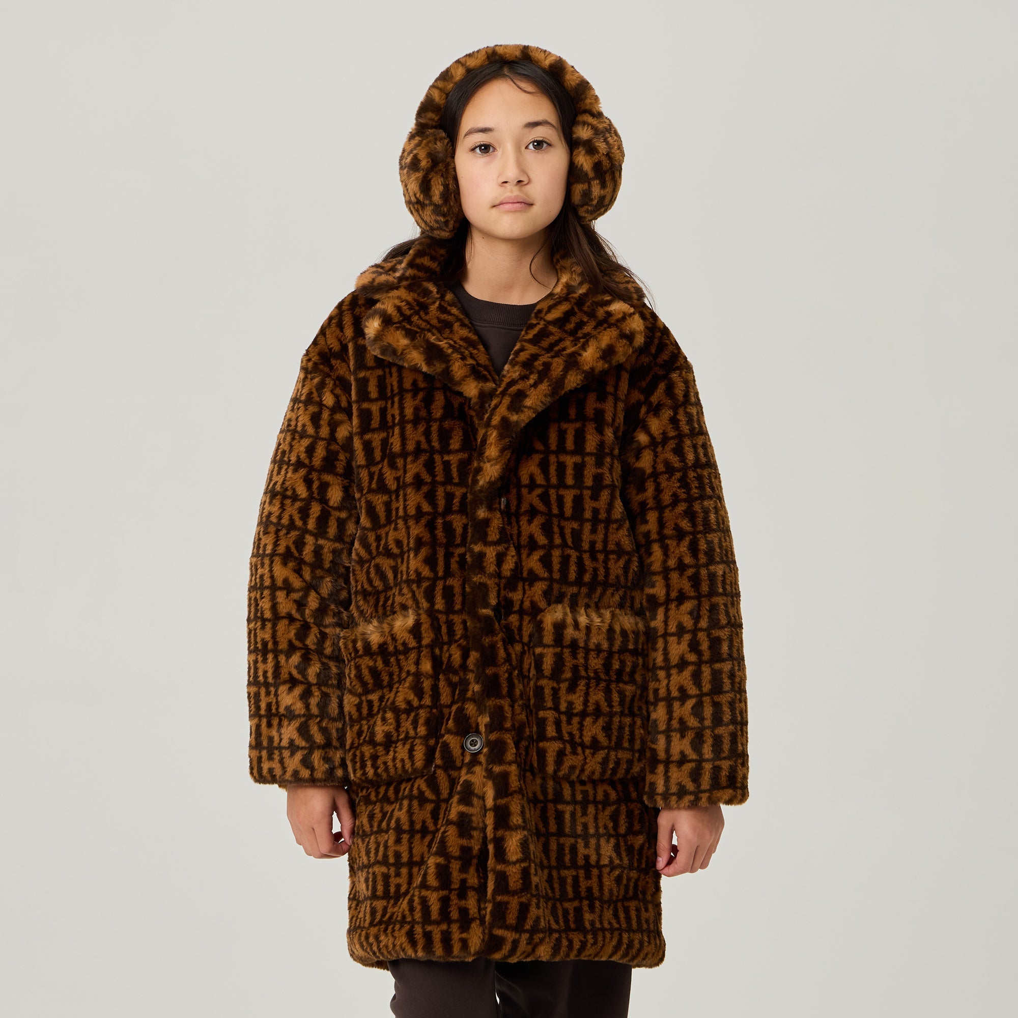 Kith Kids Faux Fur Monogram Royce Coat - Legacy – Kith Europe