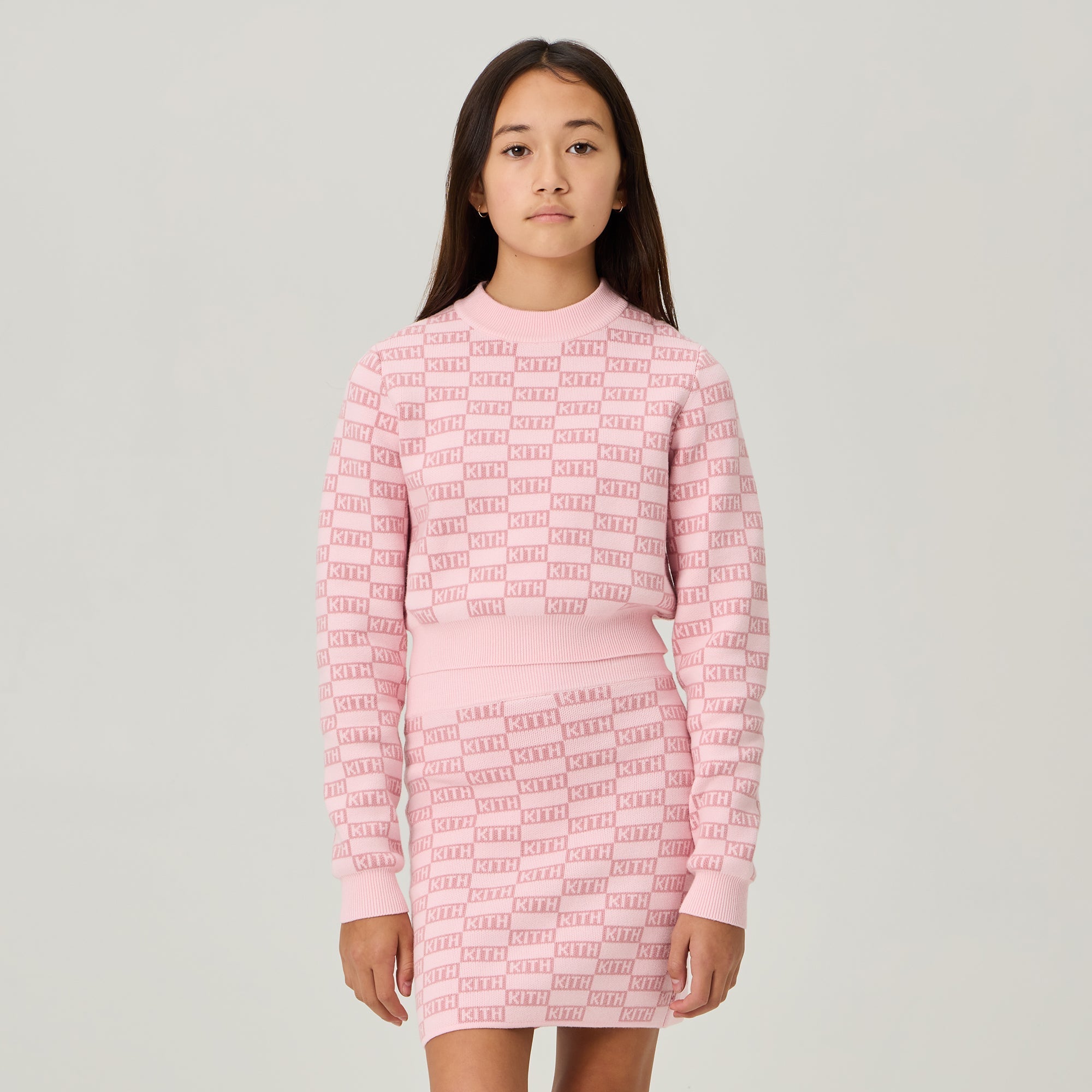 Kith Kids Monogram Mockneck Cropped Sweater - Affection – Kith Europe