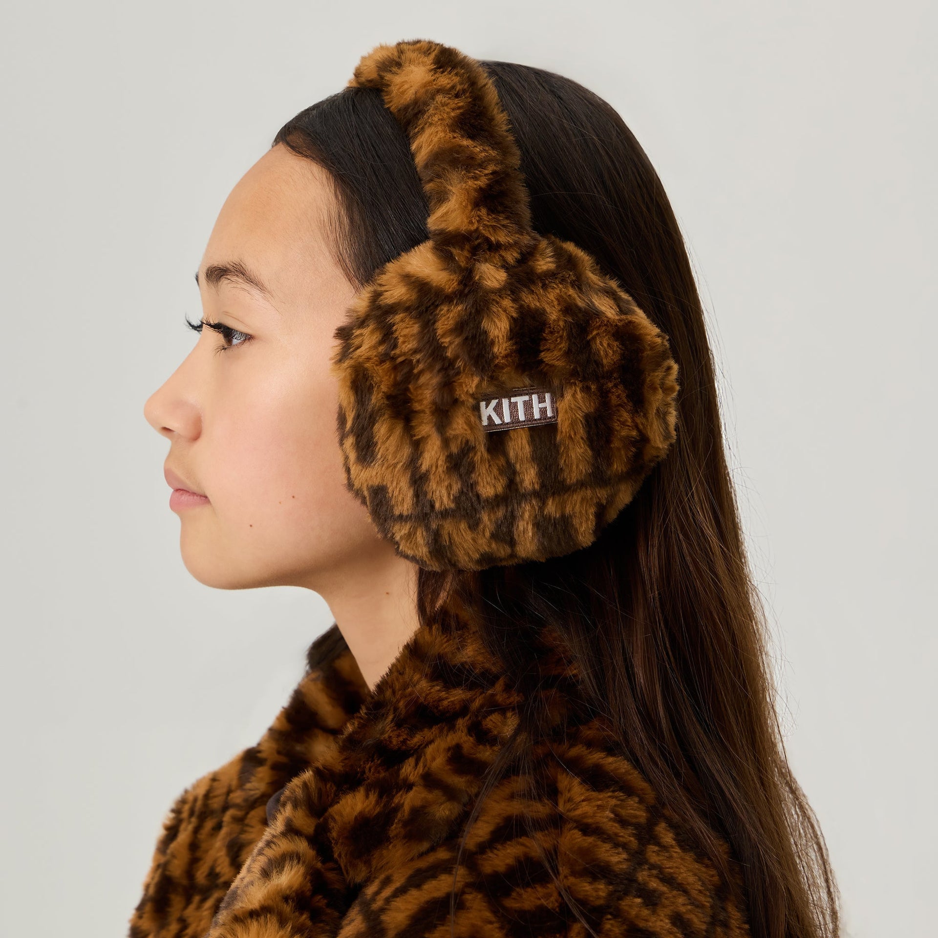 Kith Kids Faux Fur Monogram Earmuffs - Legacy