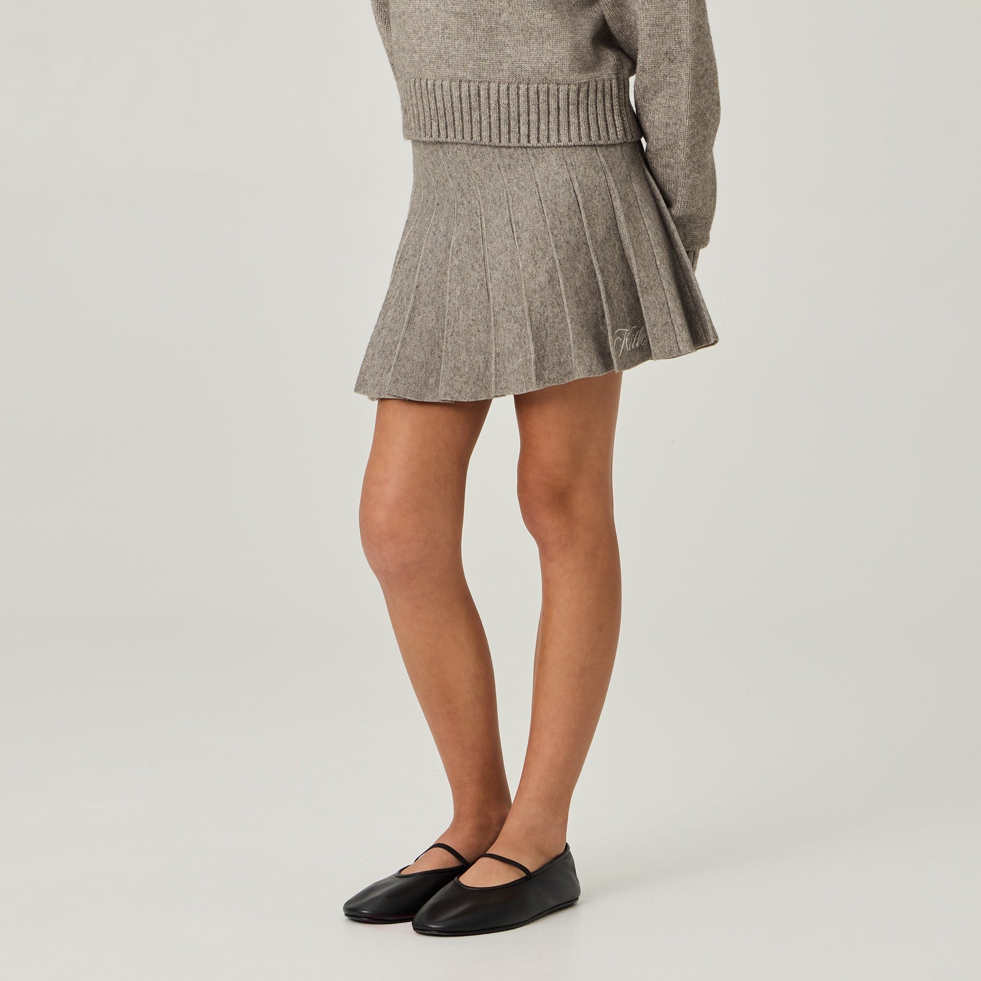 Kith Kids Pleated Sweater Skort - Graphite