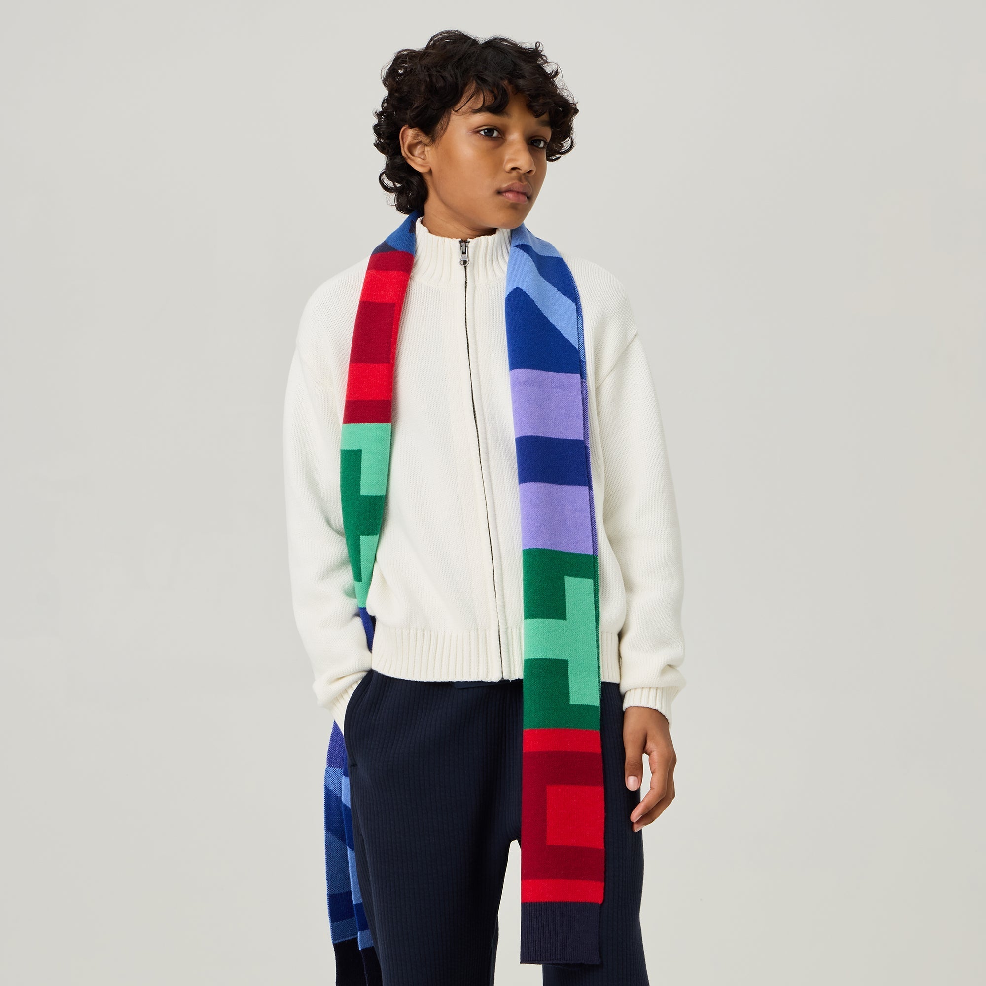 Kith Kids Jacquard Logo Scarf - Nocturnal – Kith Europe