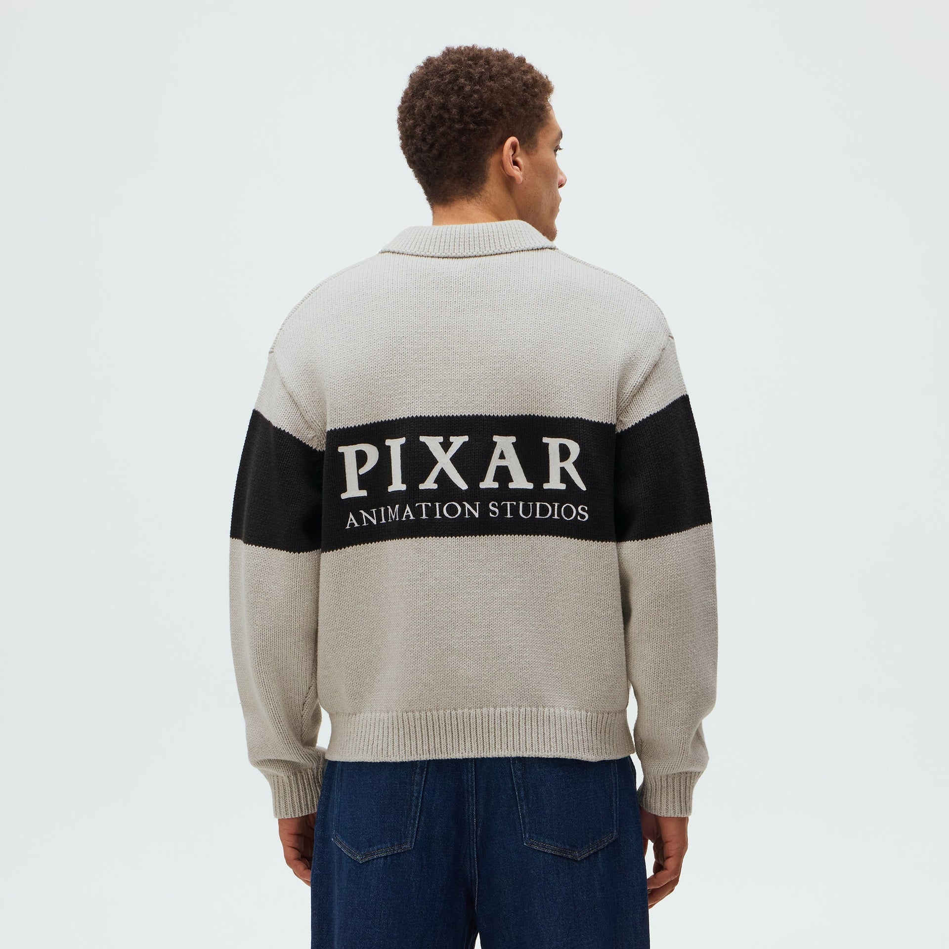 Disney | Kith for Pixar Nelson Rugby Sweater - Light Heather Grey