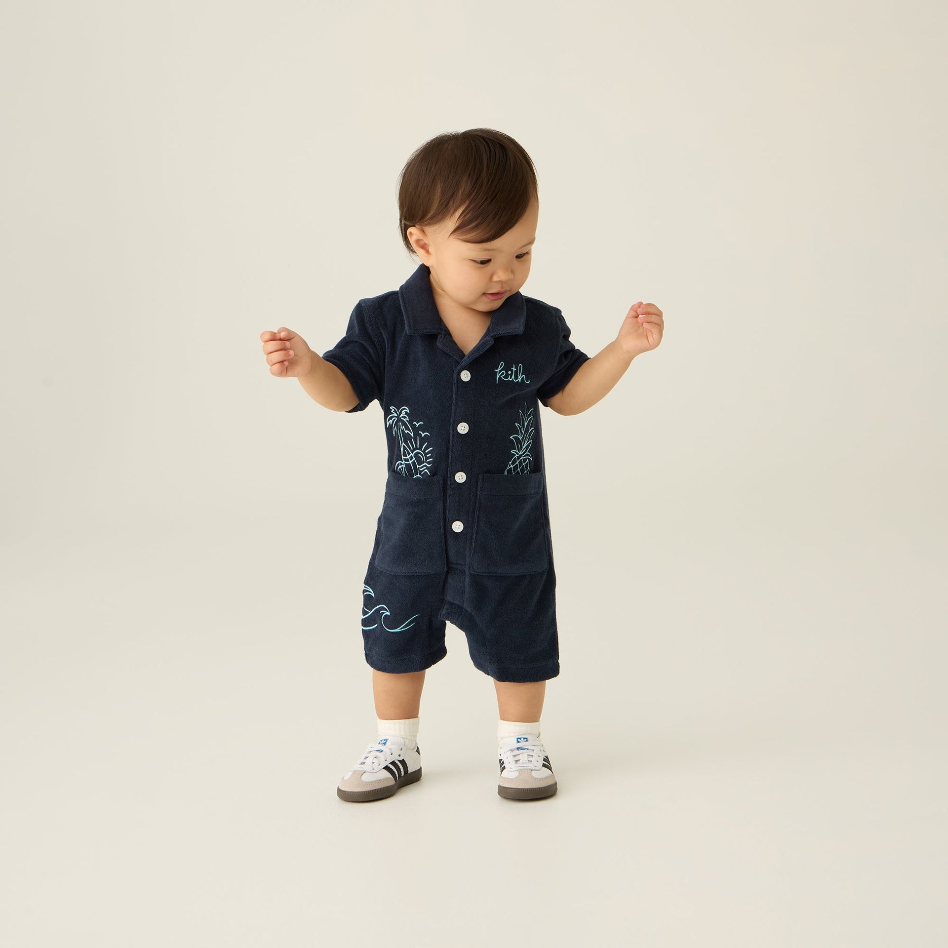Kith Baby Novelty Terry Belmont Coverall - Nocturnal