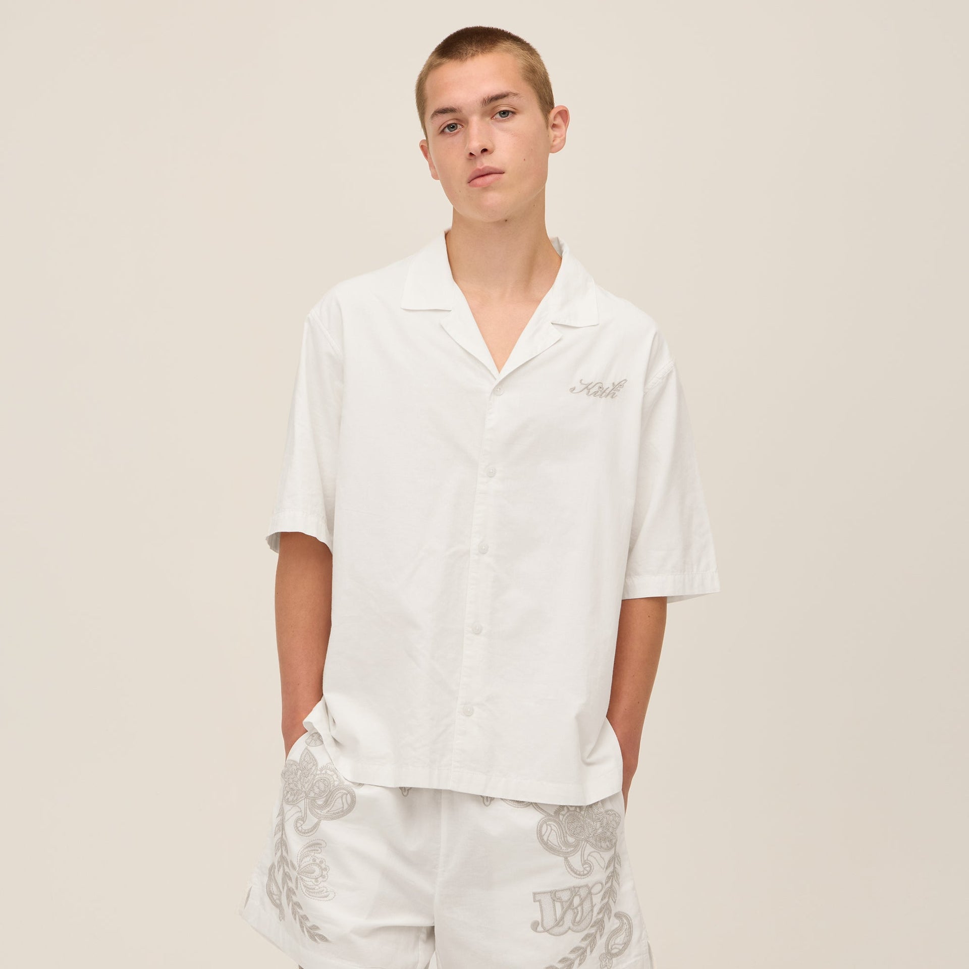 Kith for Wilson Embroidered Mesh Reade Shirt - White PH