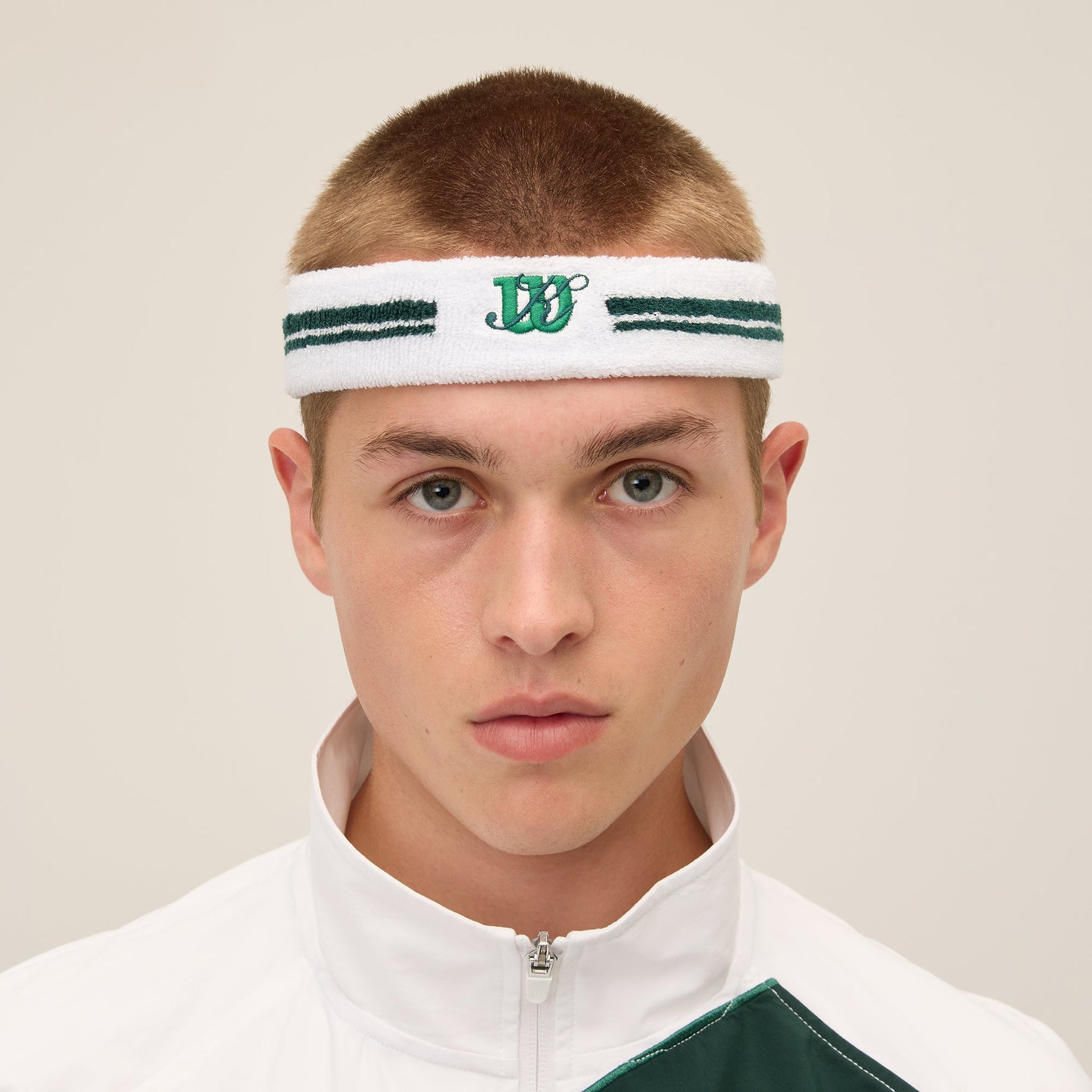Kith for Wilson Terry Stripe Headband - White PH