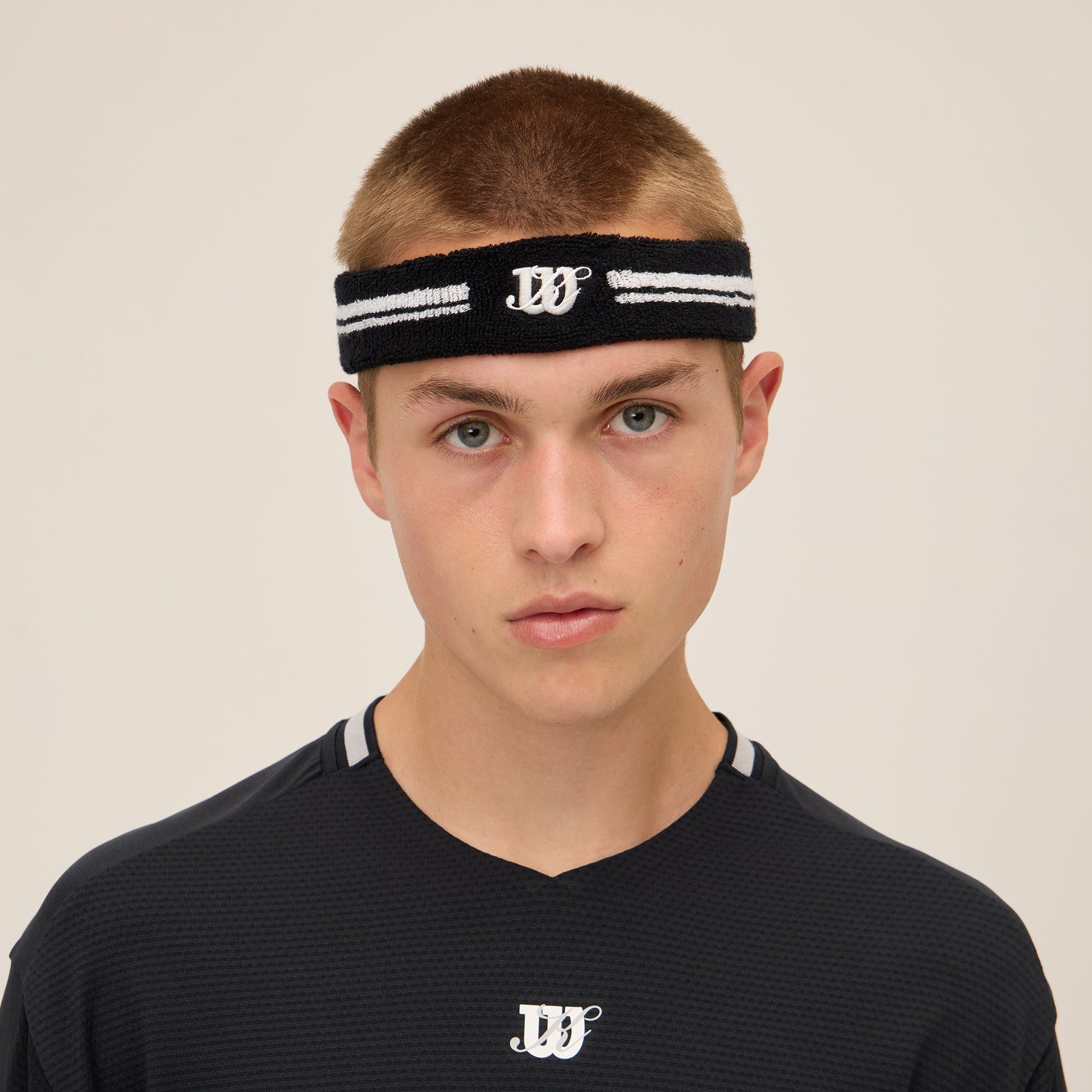 Kith for Wilson Terry Stripe Headband - Black PH