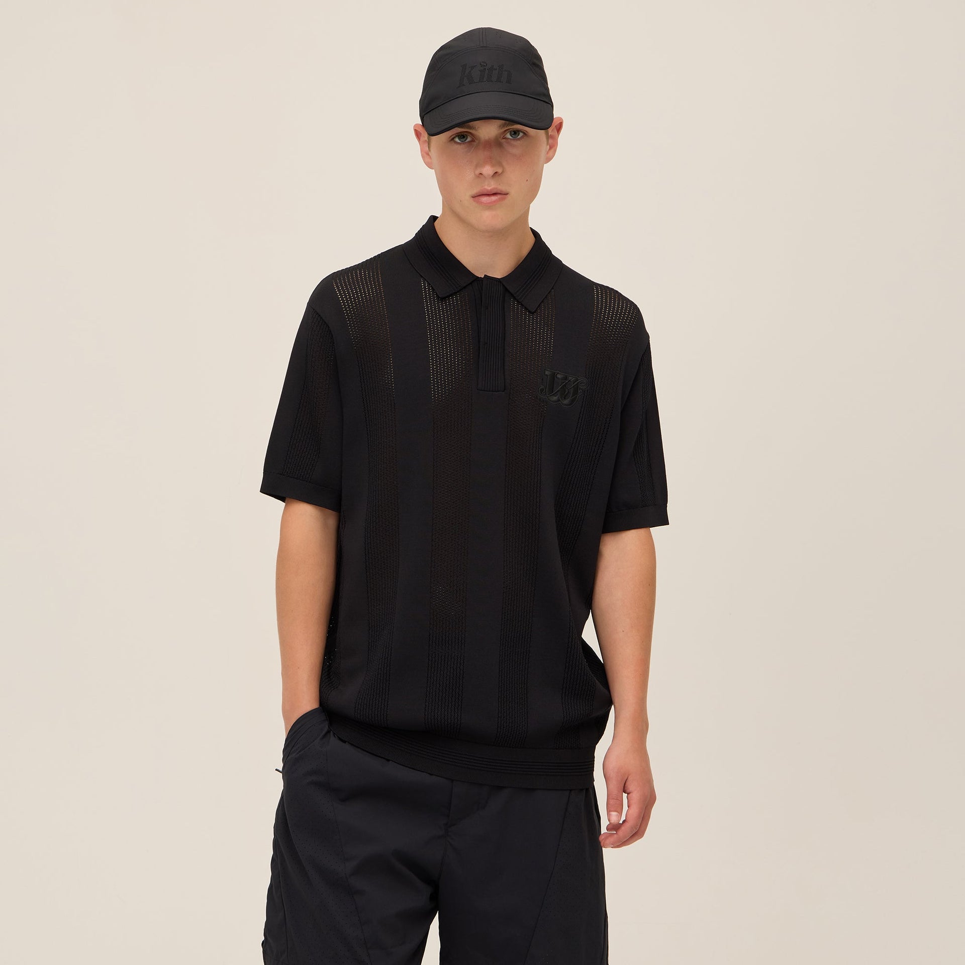 Kith for Wilson Crochet Polo - Black PH