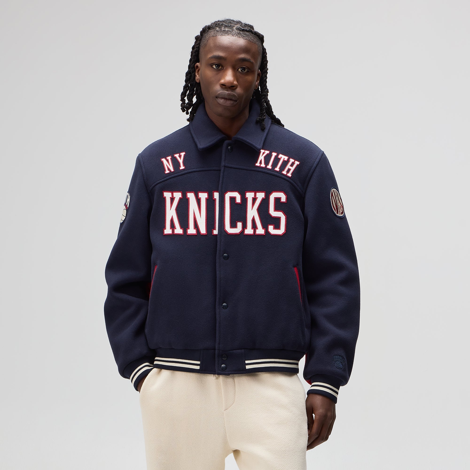 MATCH@専用　22FW KITH WOOL VARSITY JACKET Kith for the New York Knicks Madison Square Garden Wool Varsity