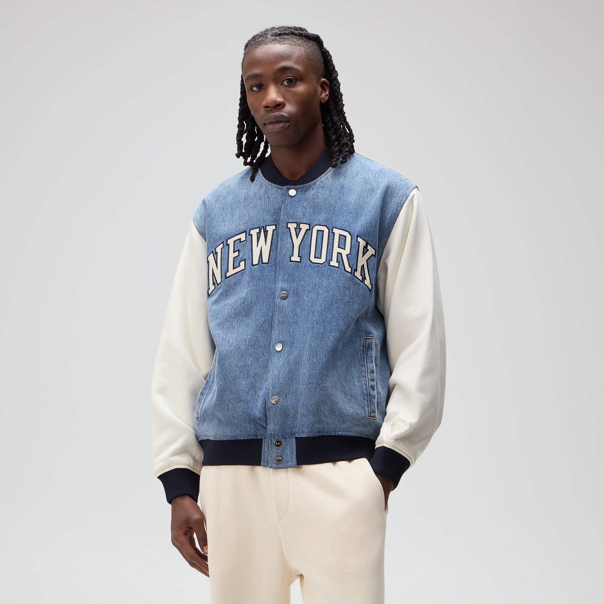 KITH × New York Knicks カーディガン Lサイズ Kith New York Knicks Combo Stitch Cardigan Sandrift Men's - FW22 - US