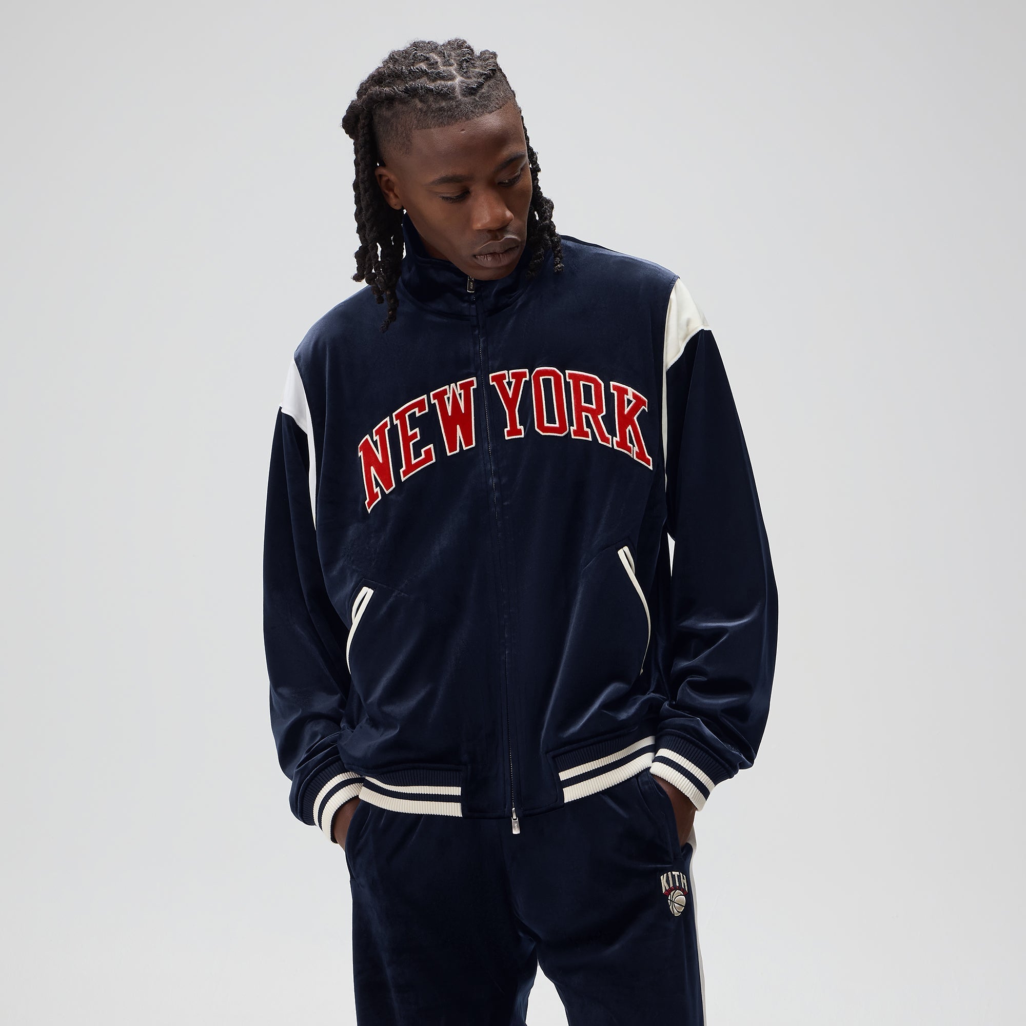 NEW YORK 5番セットアップ 3XL Kith for the New York Knicks Velour Track Jacket - Nocturnal