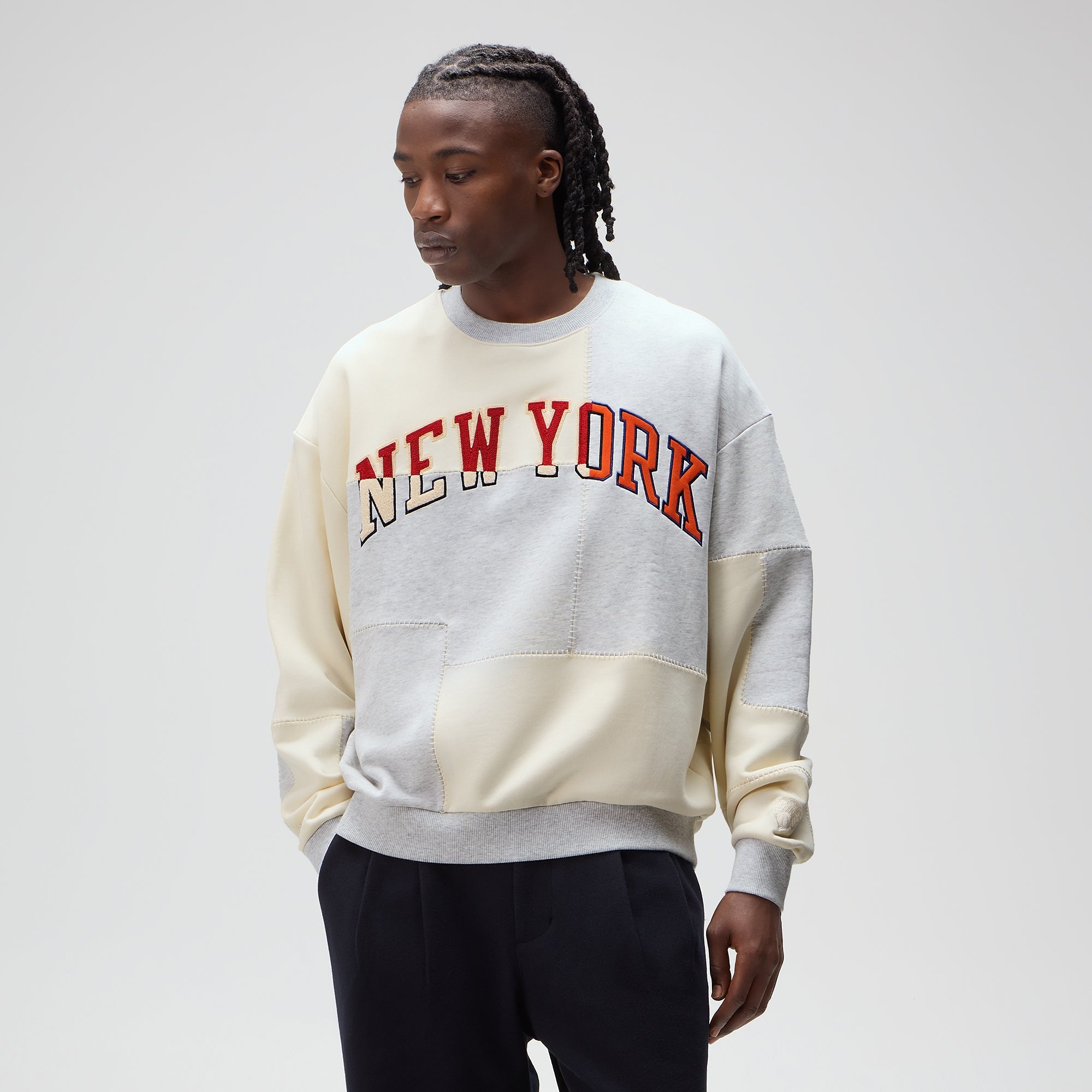 Kith for the New York Knicks Patchwork Fleece Crewneck Sweatshirt