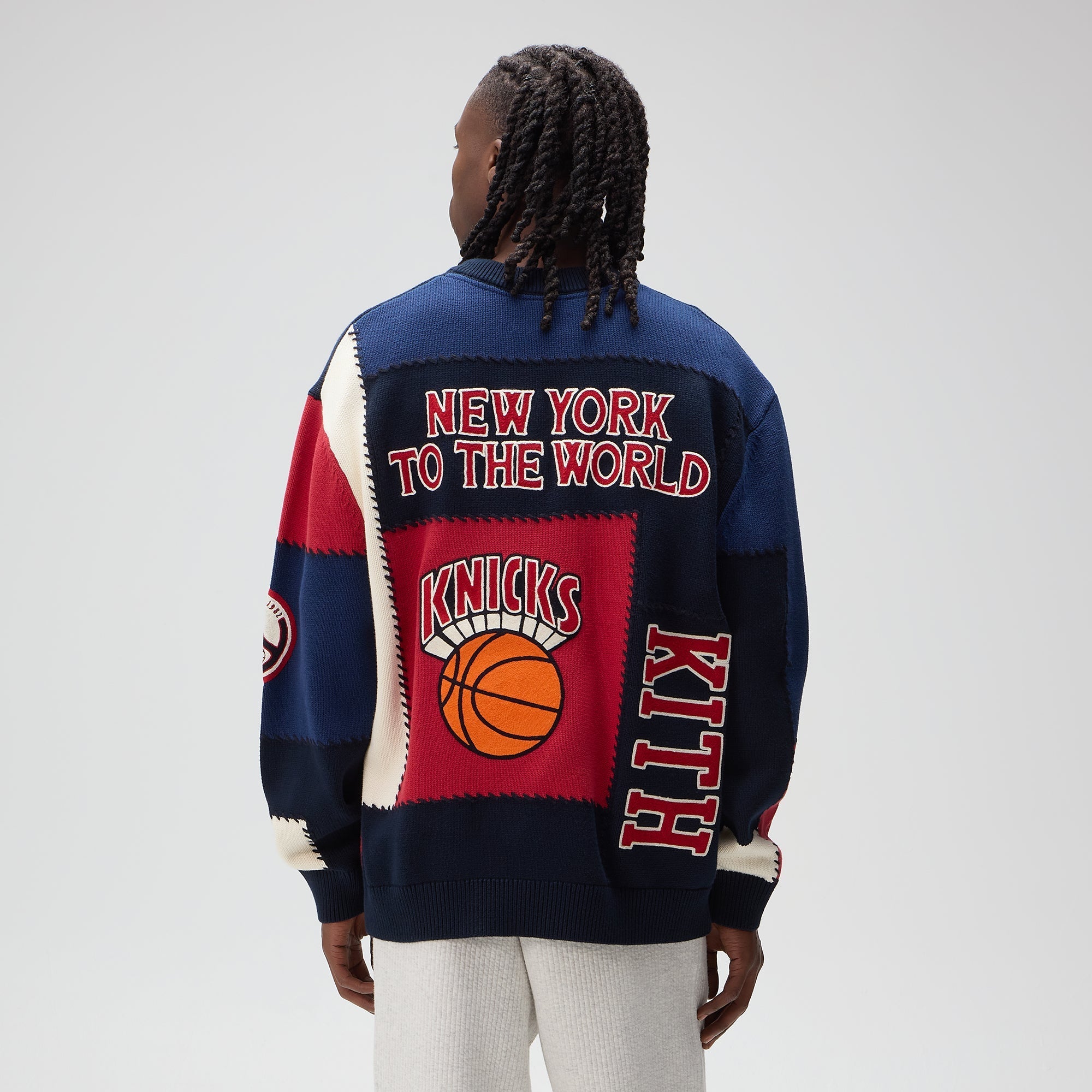 Kith for the New York Knicks Patchwork Crewneck Sweater
