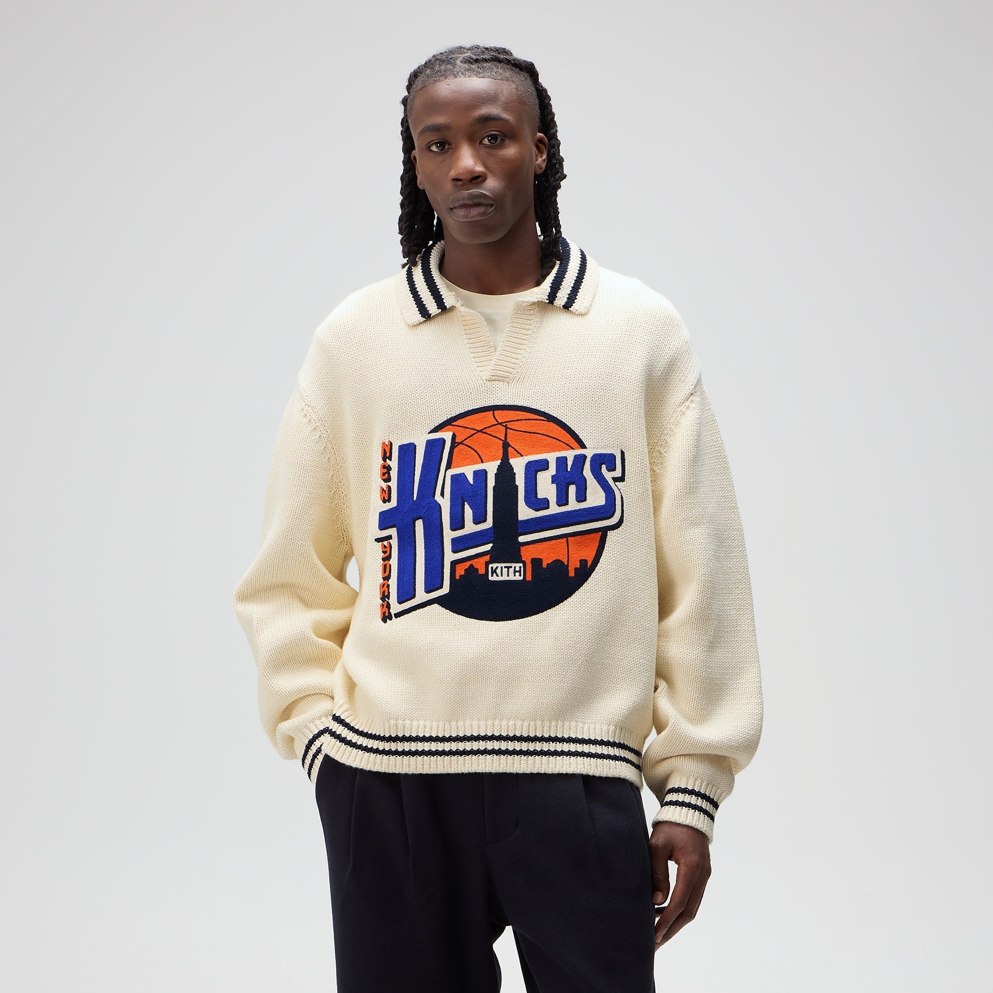 KITH × New York Knicks カーディガン Lサイズ Kith New York Knicks Combo Stitch Cardigan Black Men's - FW22 - US