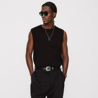 Kith Rhys Knit Stripe Vest - Black