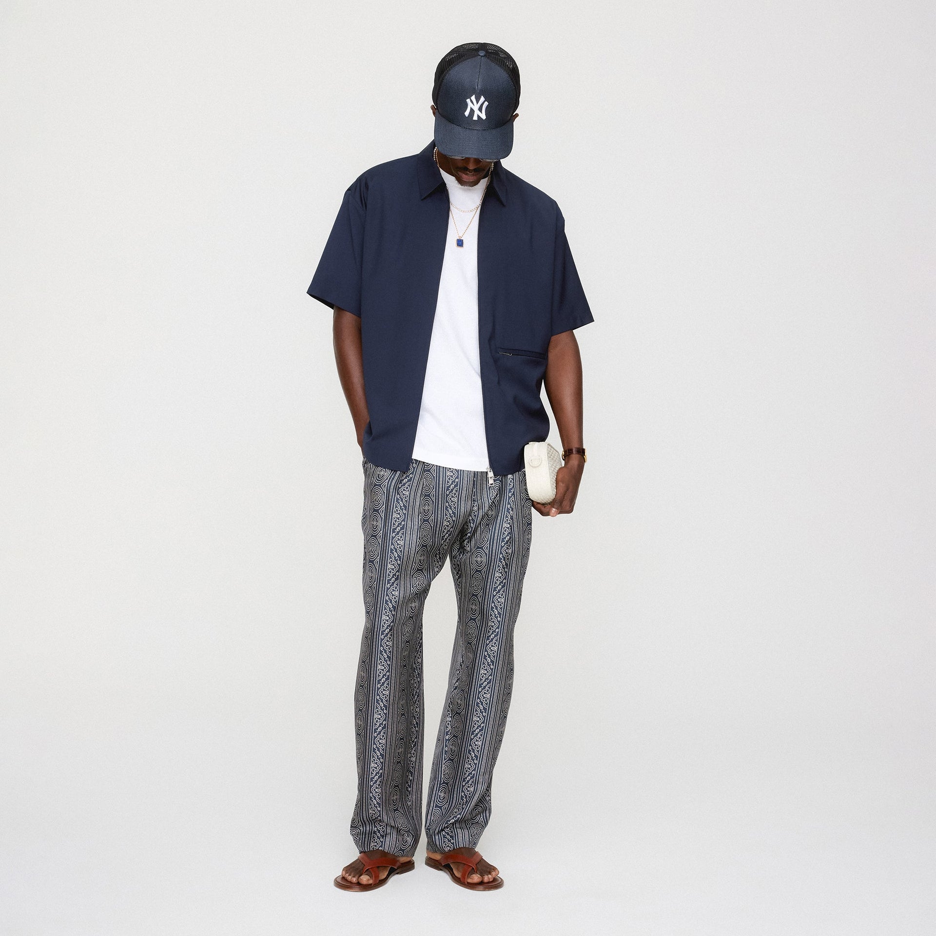 &Kin Tropical Wool Davenport Shirt - Admiral