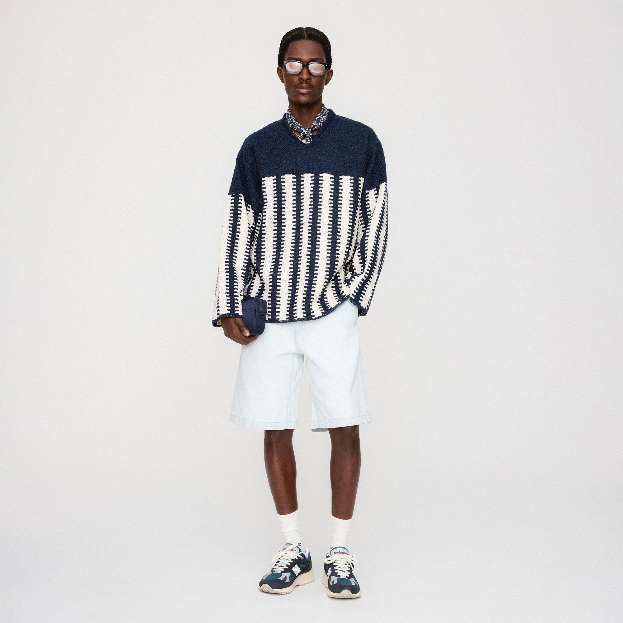 Kith Long Sleeve Crochet Malik Jersey - Nocturnal – Kith Europe
