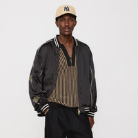 &Kin Vance Satin Bomber Jacket - Black