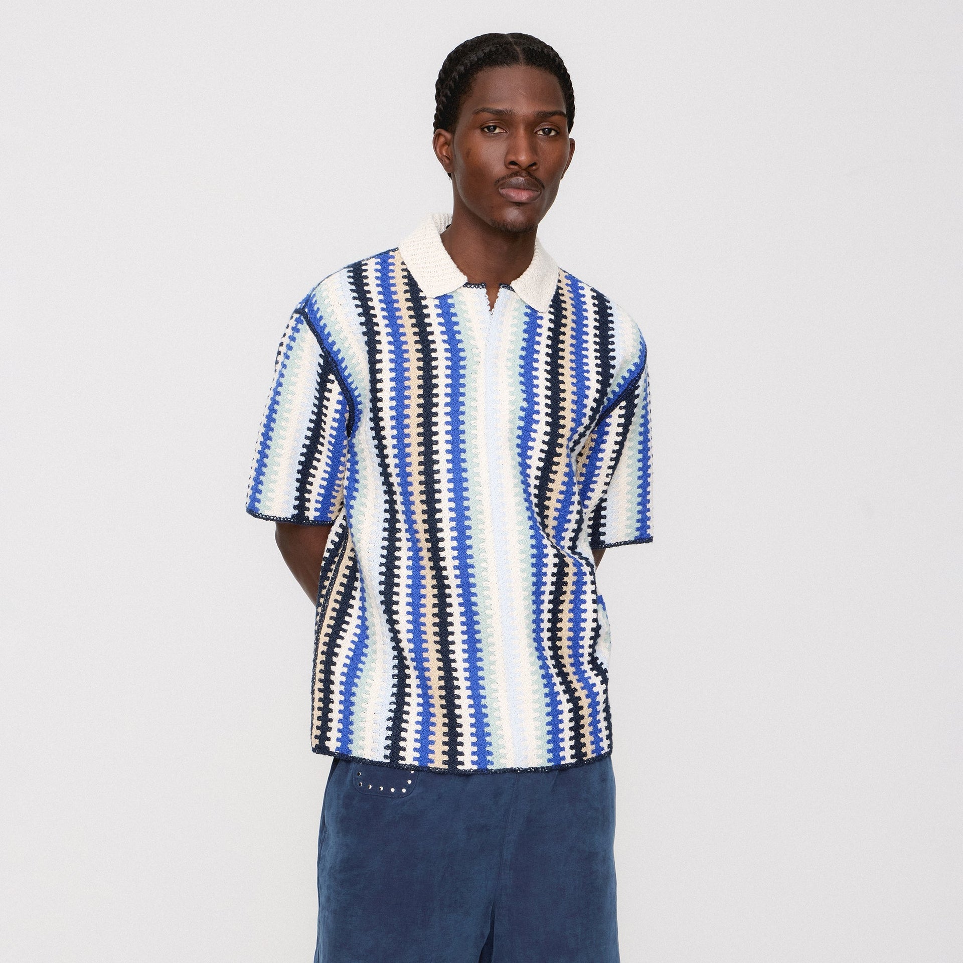 Kith Short Sleeve Keyon Crochet Pullover - Multi PH