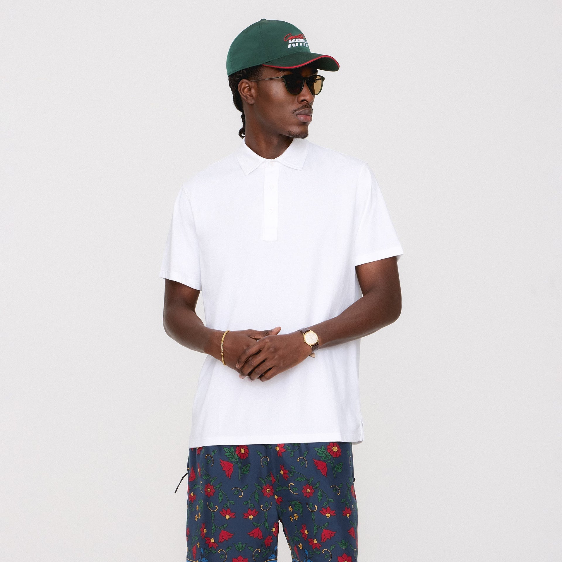 &Kin Pima Jersey Short Sleeve Heathrow Polo - White PH