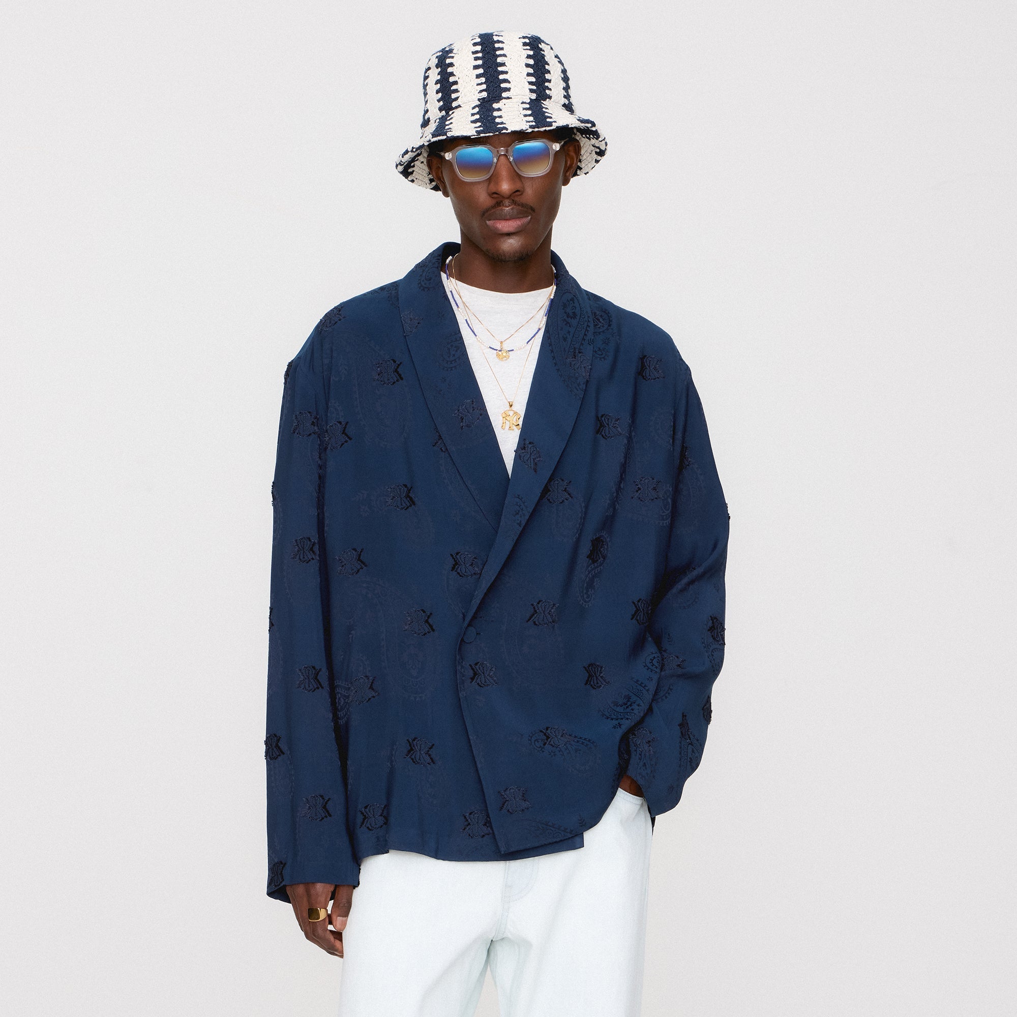Kith Long Sleeve Thompson Crossover Shirt - Nocturnal – Kith