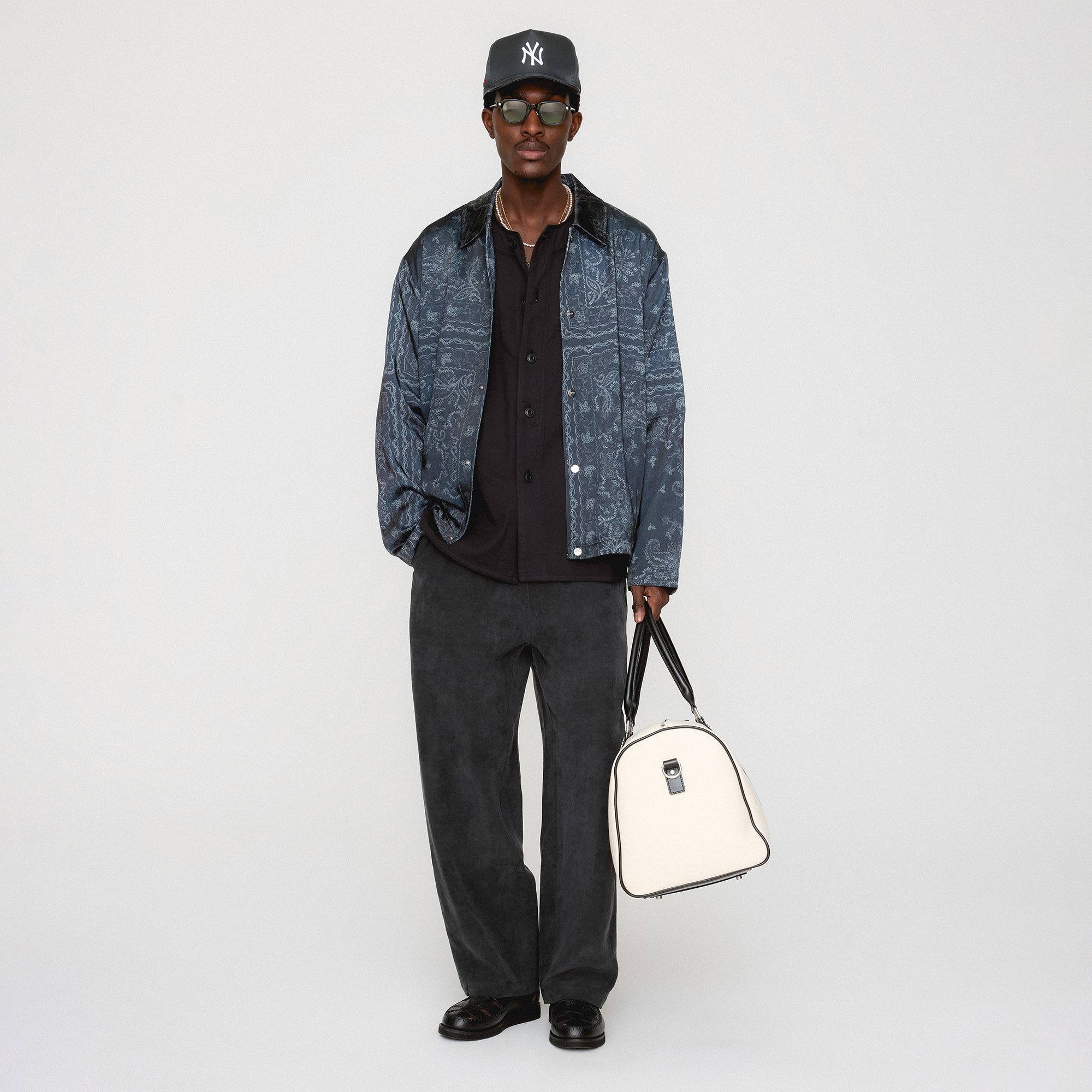 Kith Panelled Bandana Long Sleeve Coaches Jacket - Black – Kith Europe