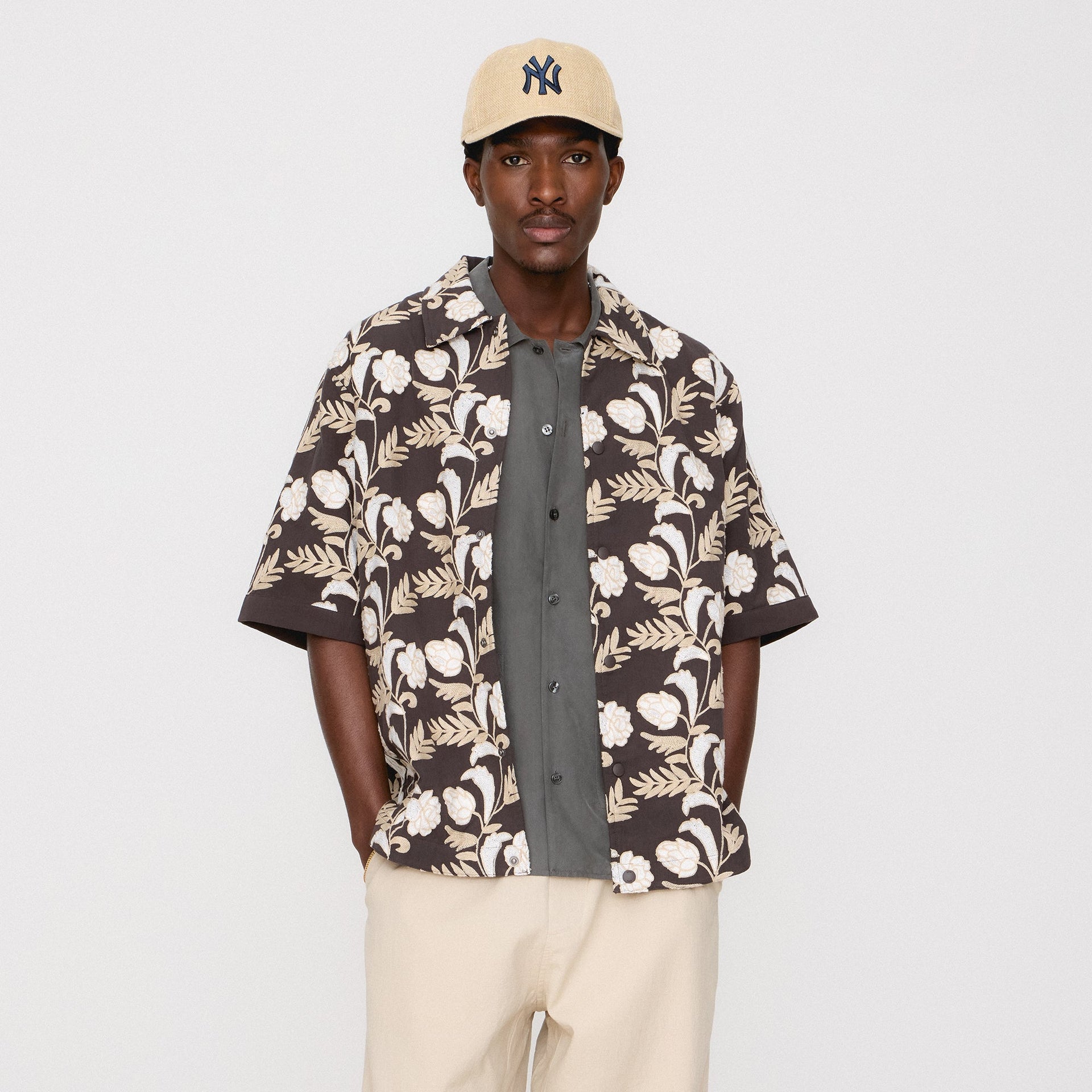 Kith Embroidered Floral Woodpoint Shirt - Kindling
