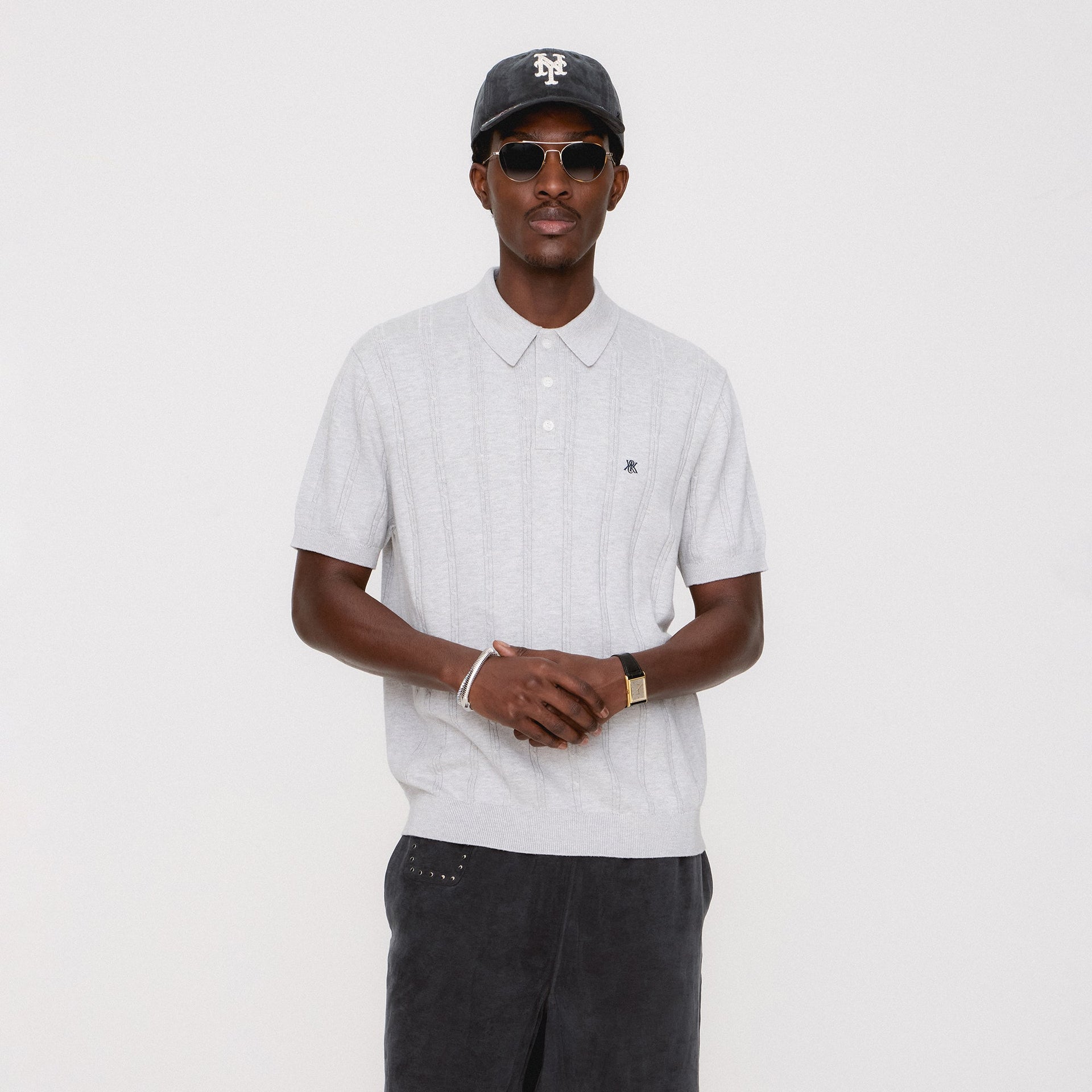 Kith Tilden Polo - Light Heather Grey PH