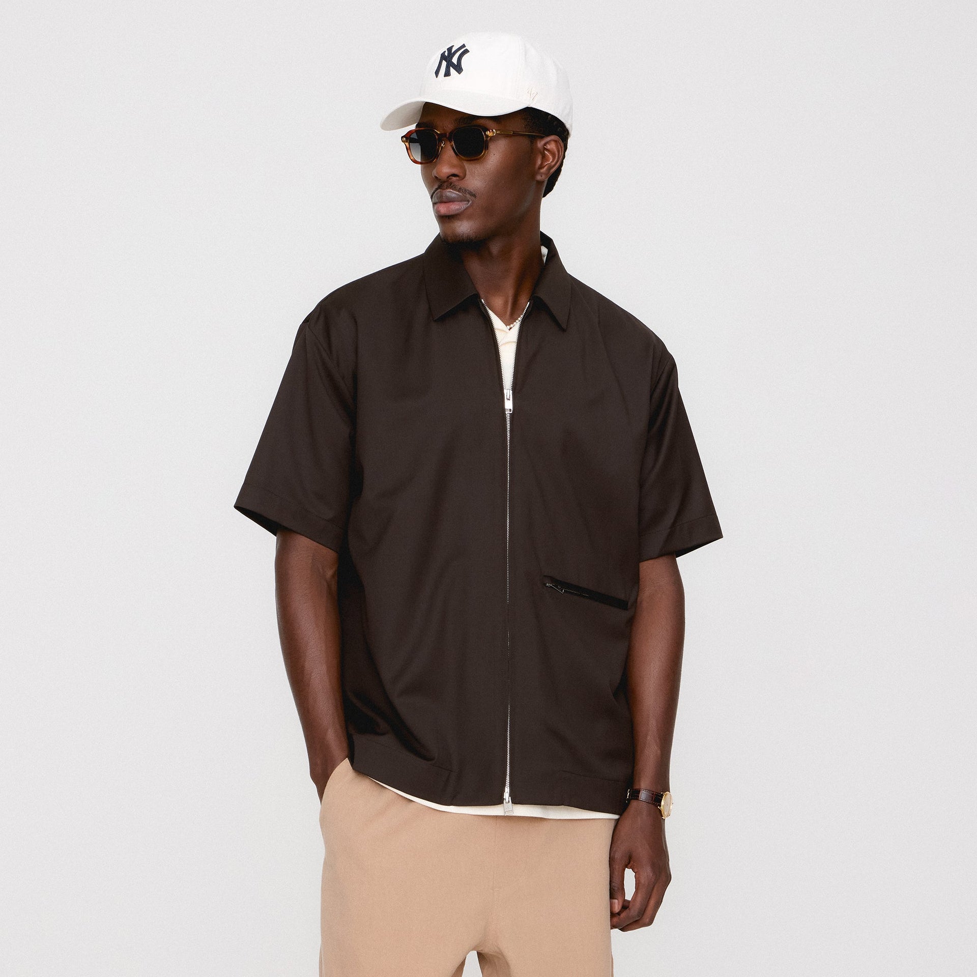 &Kin Tropical Wool Davenport Shirt - Kindling