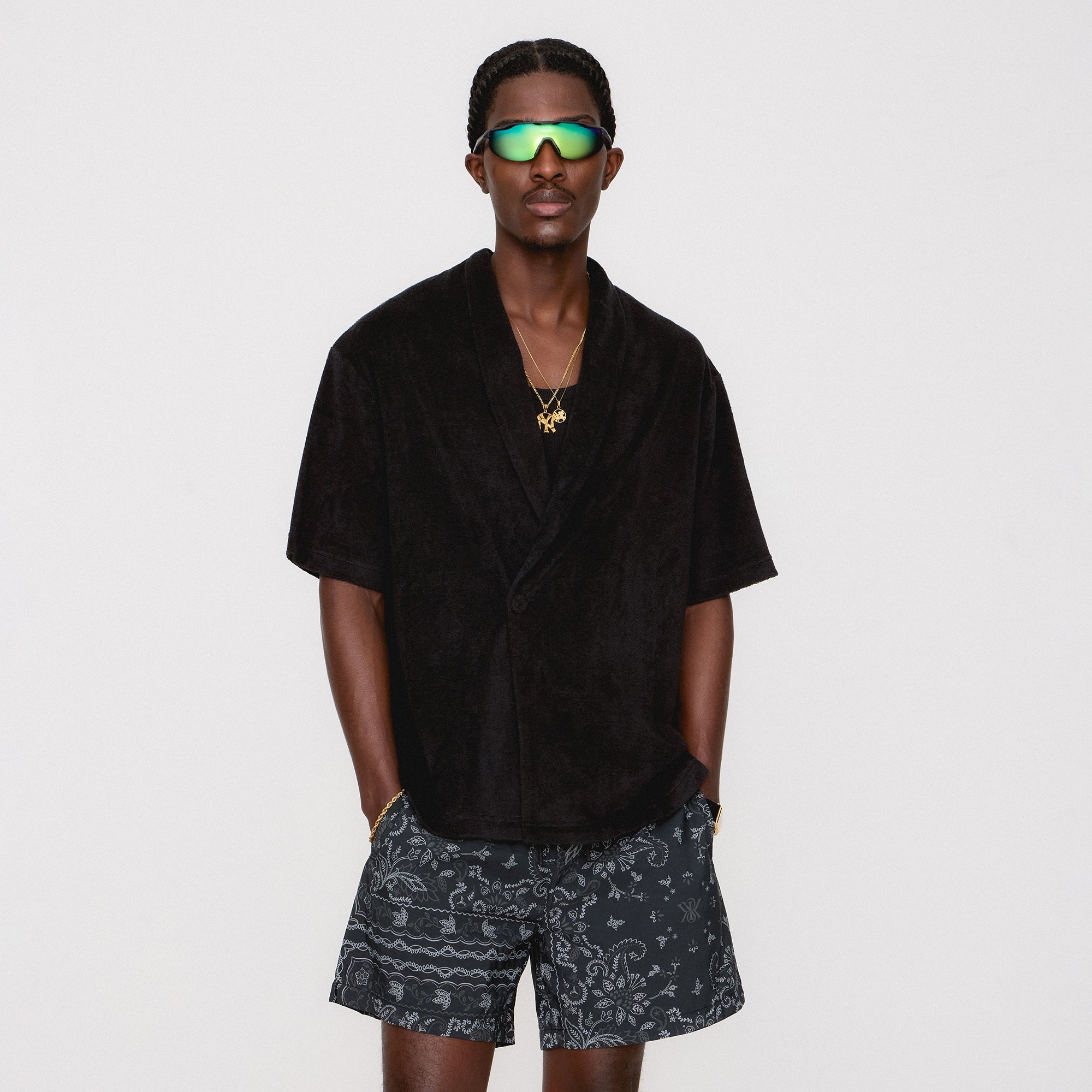 Kith Terry Thompson Crossover Shirt - Black – Kith Europe