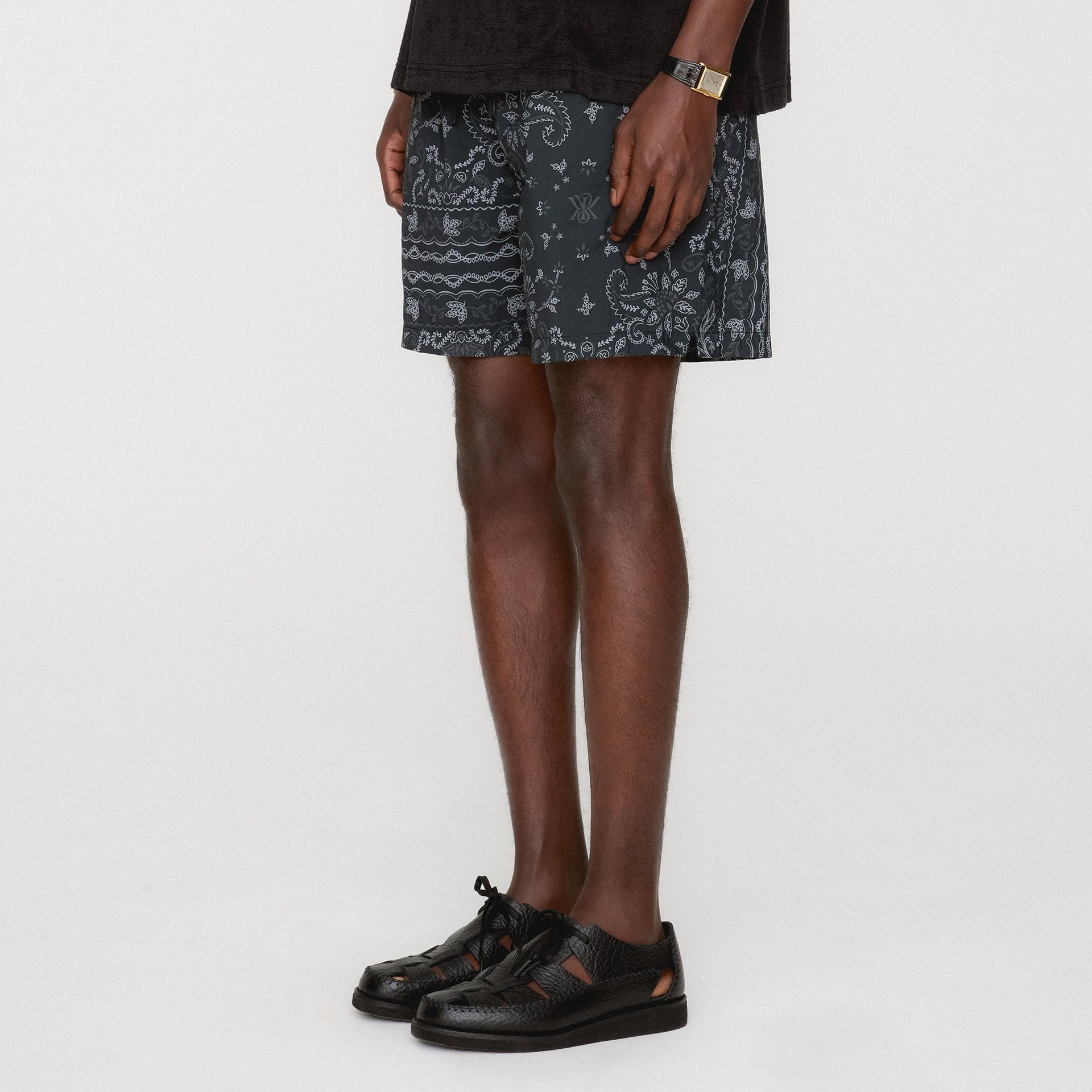 Kith Panelled Bandana Ashton Swim Short - Black PH