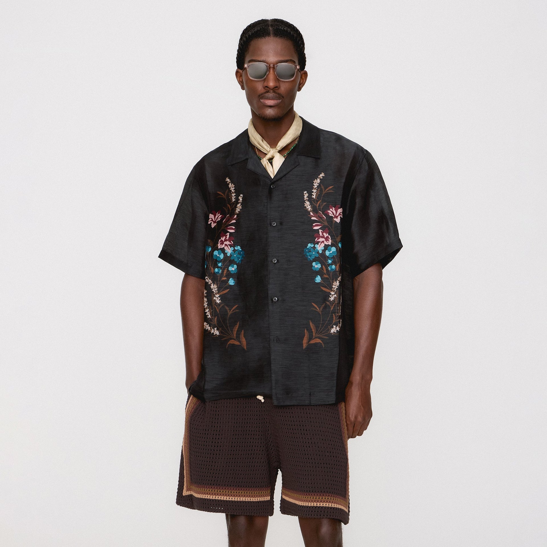 Kith Linen Thompson Camp Collar Shirt - Black