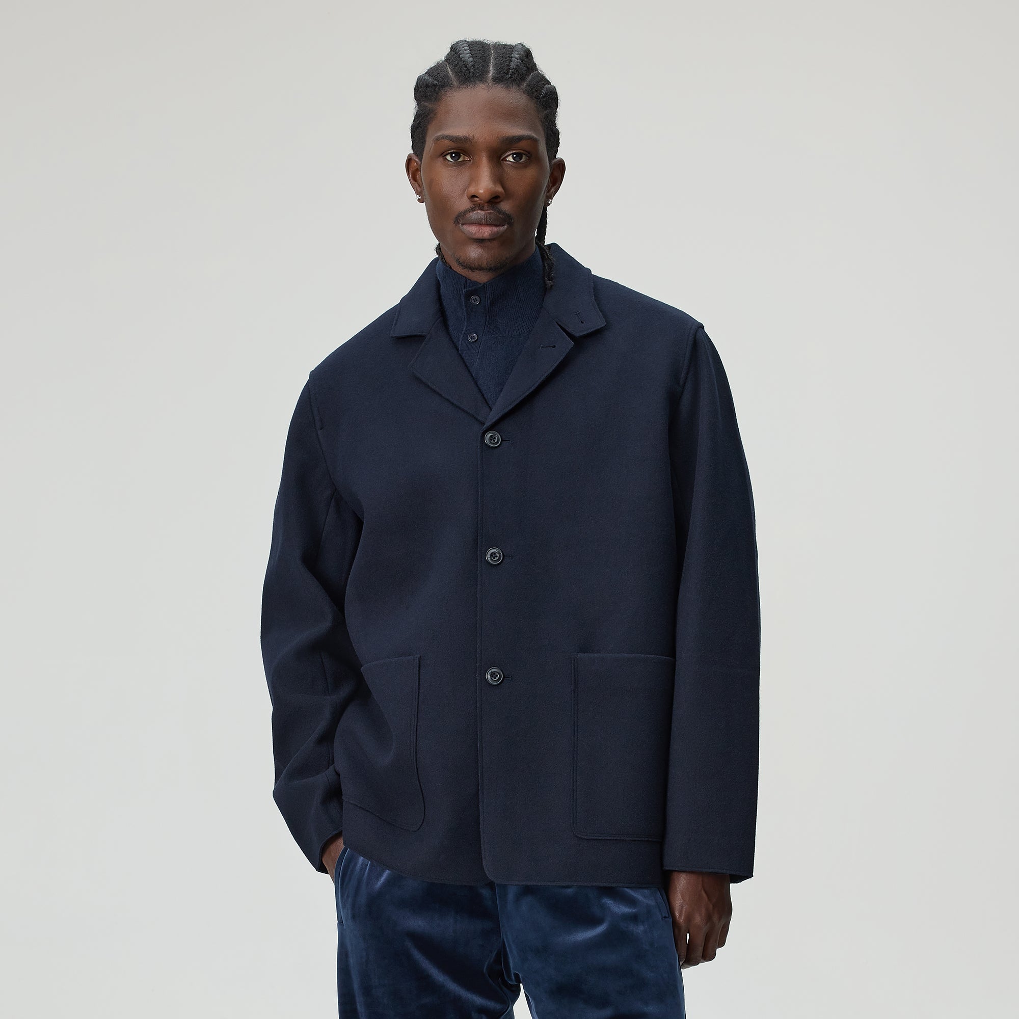 Kith Felted Jersey Savion Jacket - Ink – Kith Europe