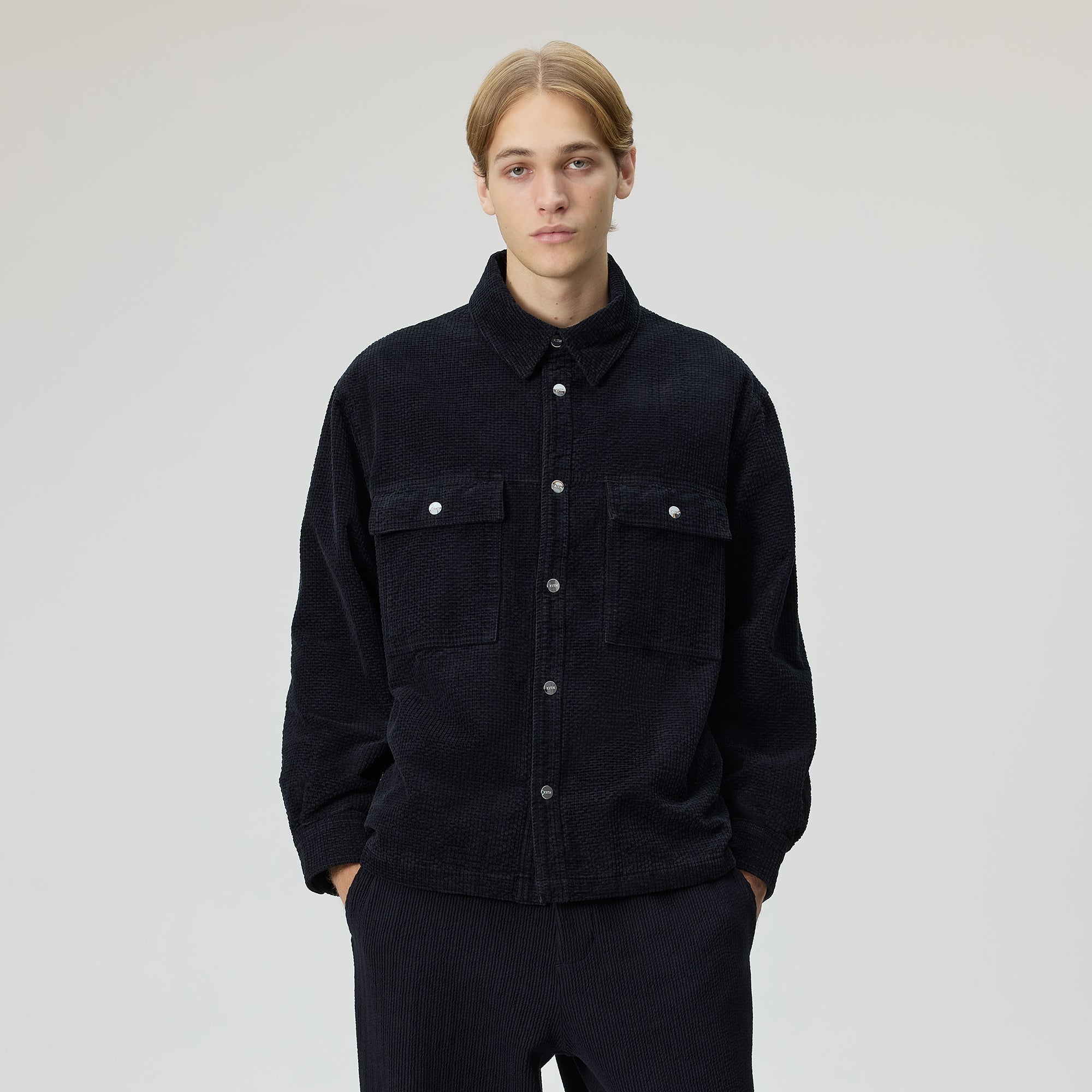 Kith Chenille Ripstop Ace Shirt Jacket - Black – Kith Europe