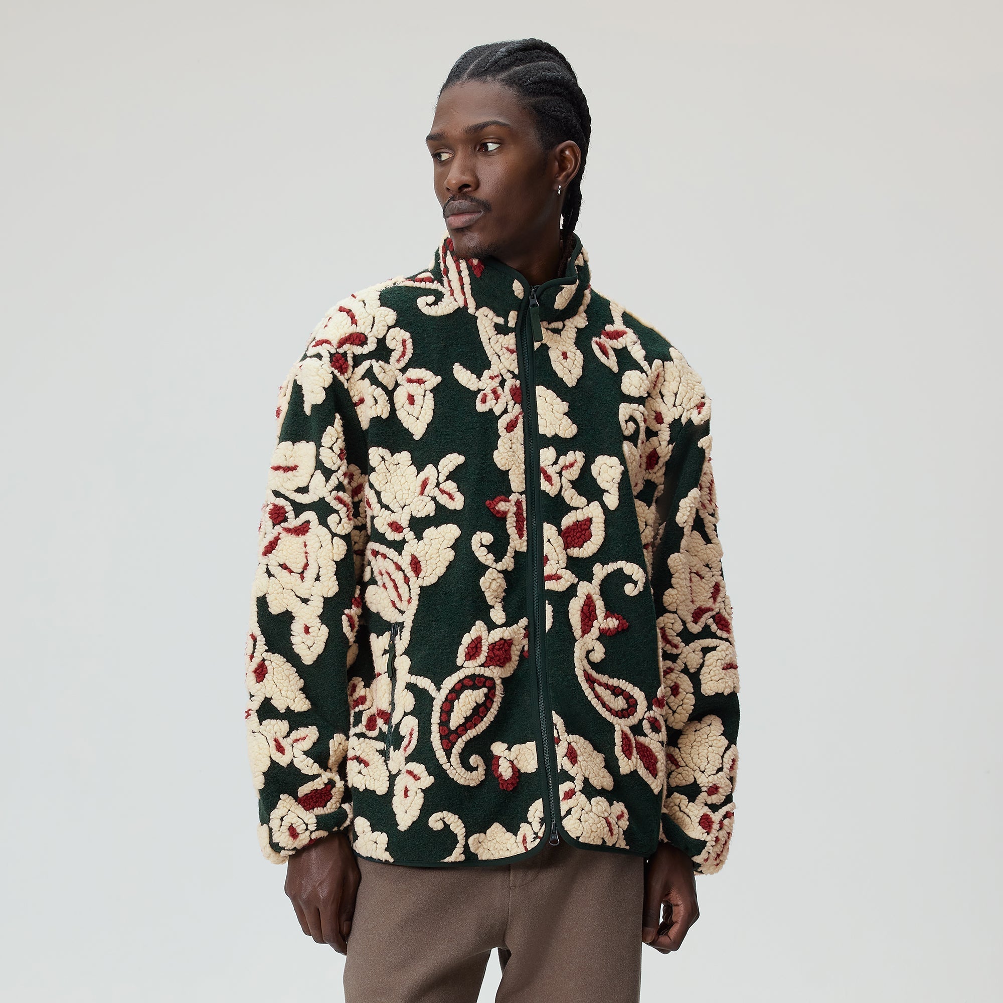 Kith Paisley Vine Sherpa Harper Jacket - Stadium – Kith Europe
