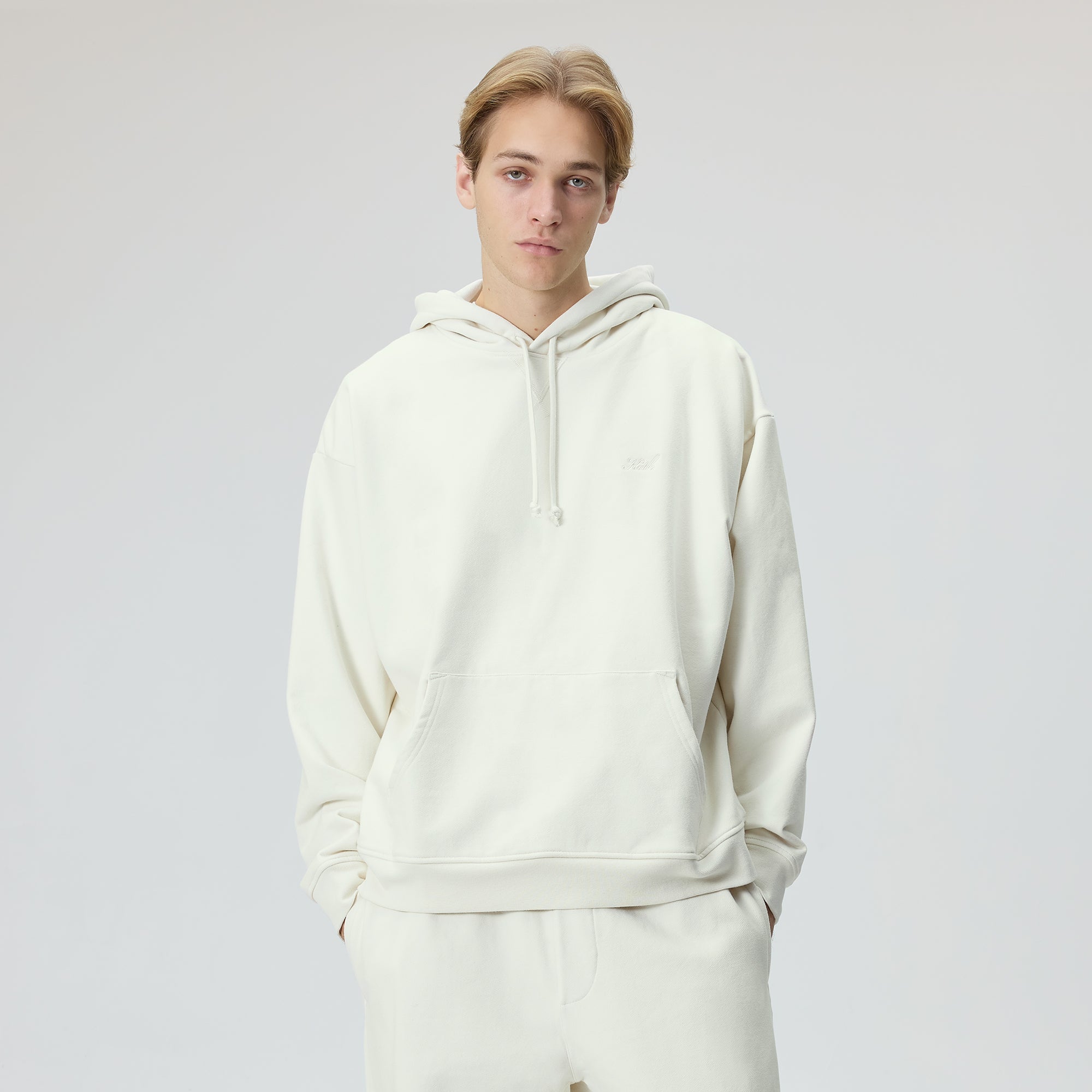 kith スウェード　ジャケット　パーカー Kith Sueded French Terry Nelson Hoodie - Sandrift – Kith Europe