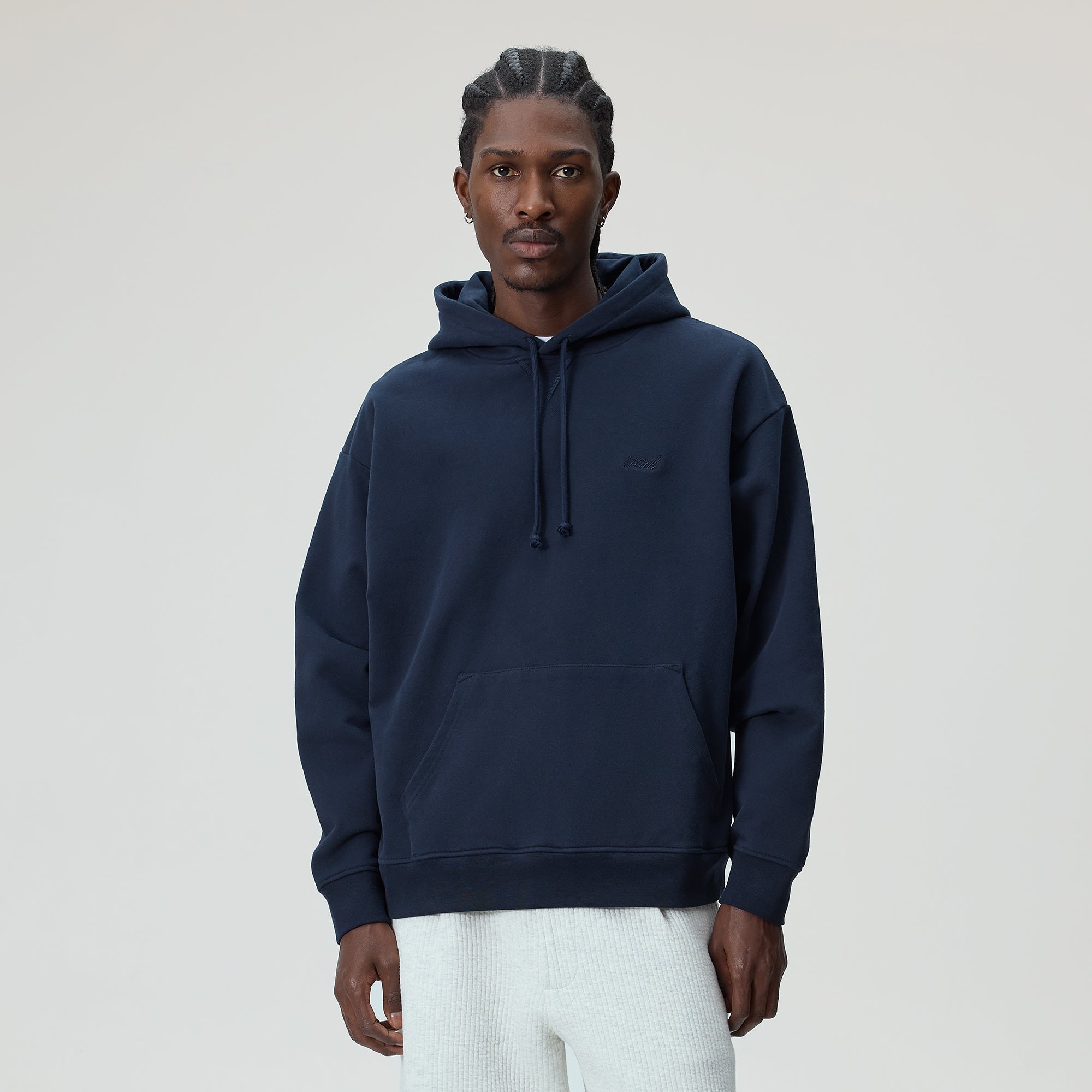Kith Sueded French Terry Nelson Hoodie - Admiral – Kith Europe
