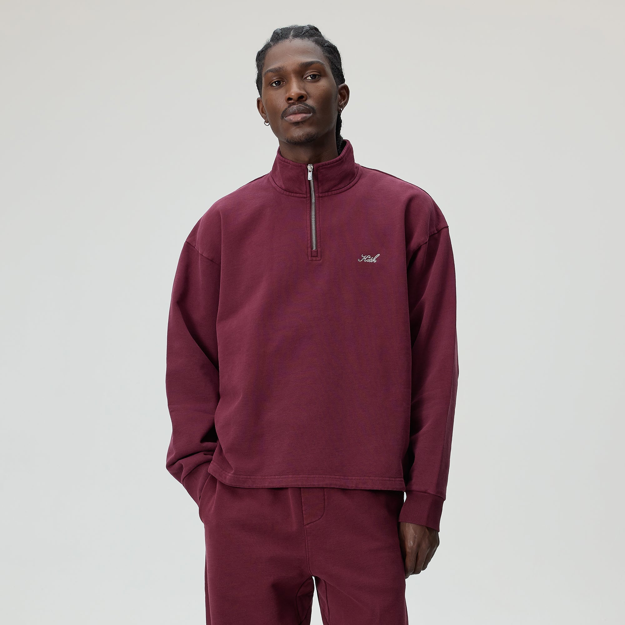 Kith Nelson Quarter Zip Pullover - Magma – Kith Europe