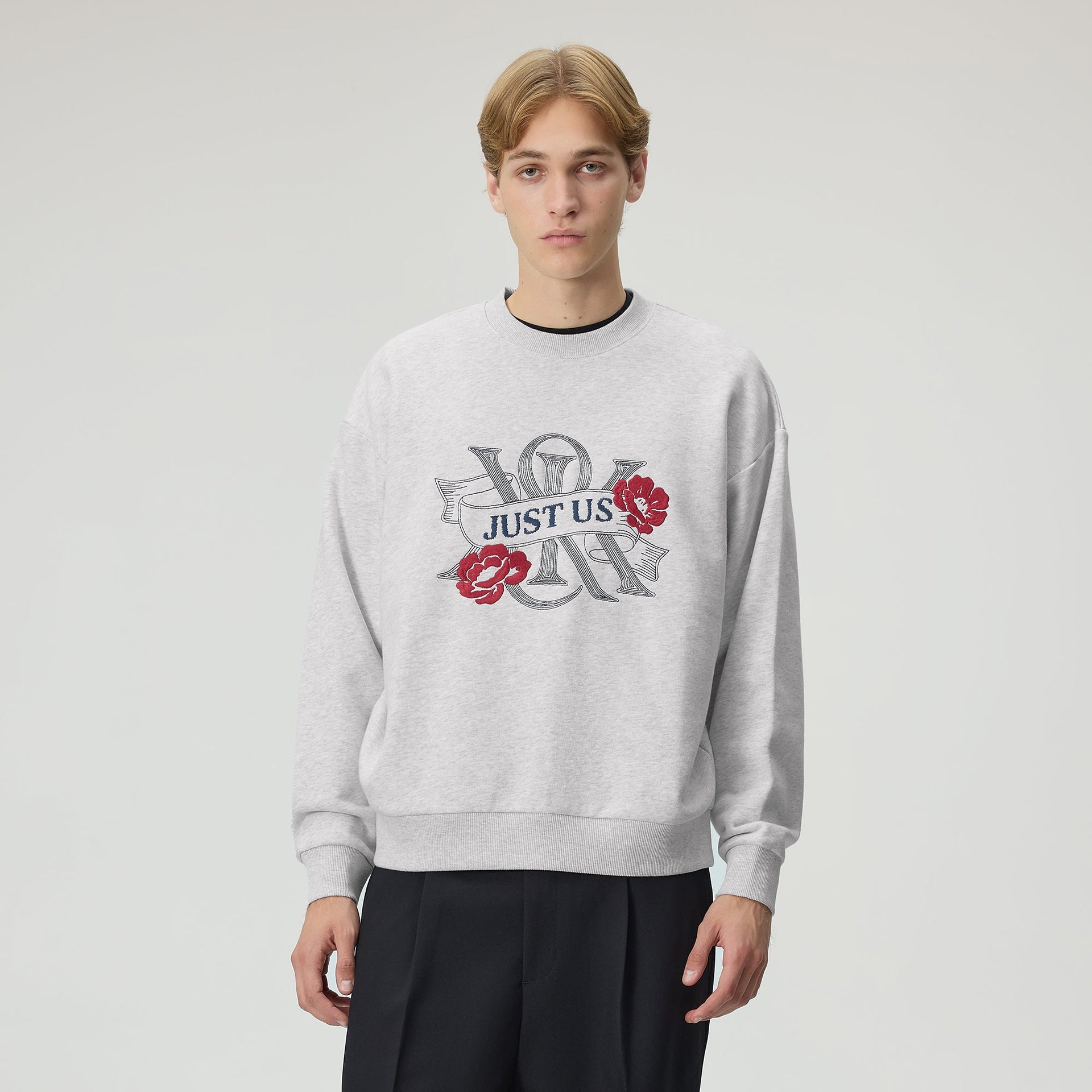 Kith Just Us Crewneck - Light Heather Grey - PH