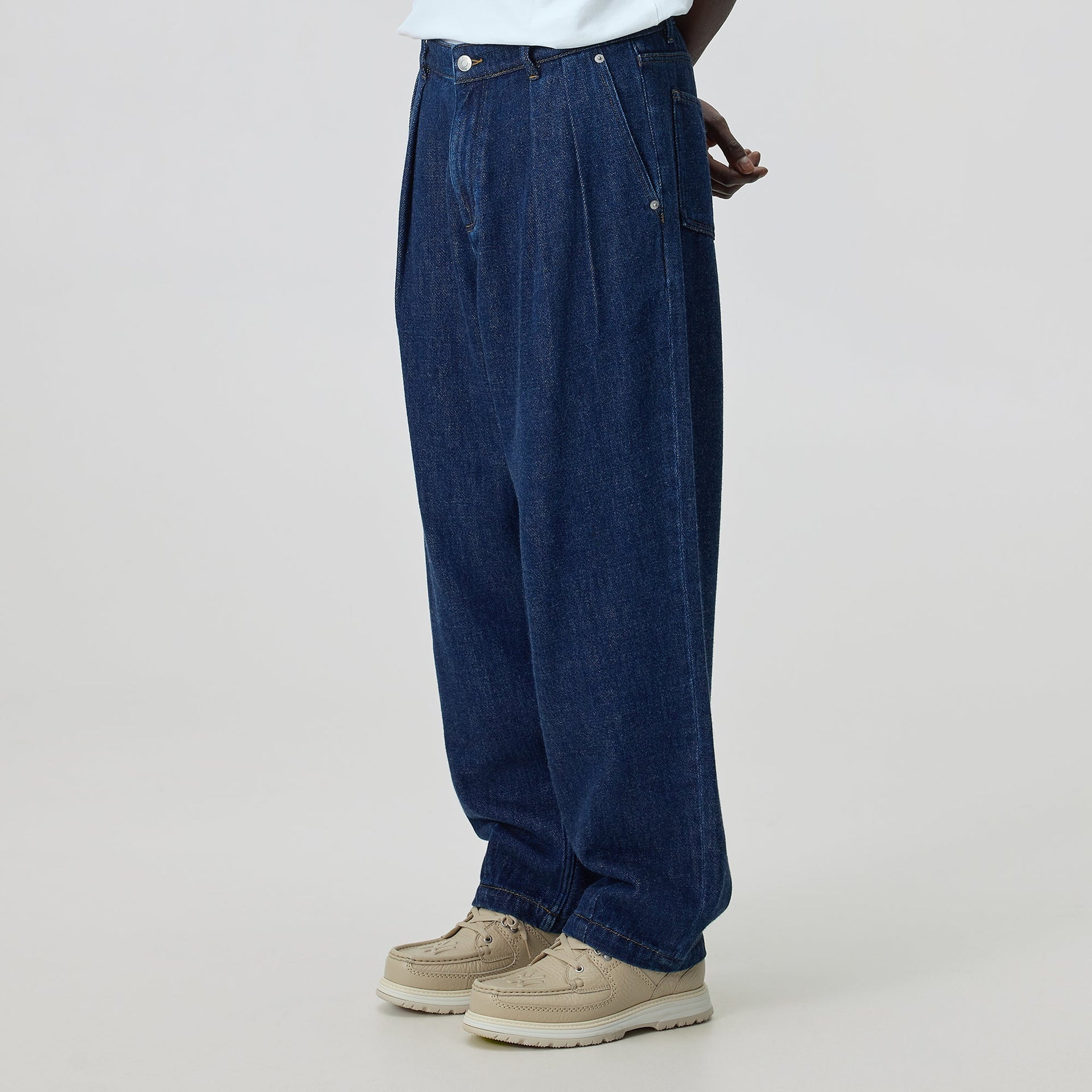 &Kin Brett Pleated Taper - Savin Wash