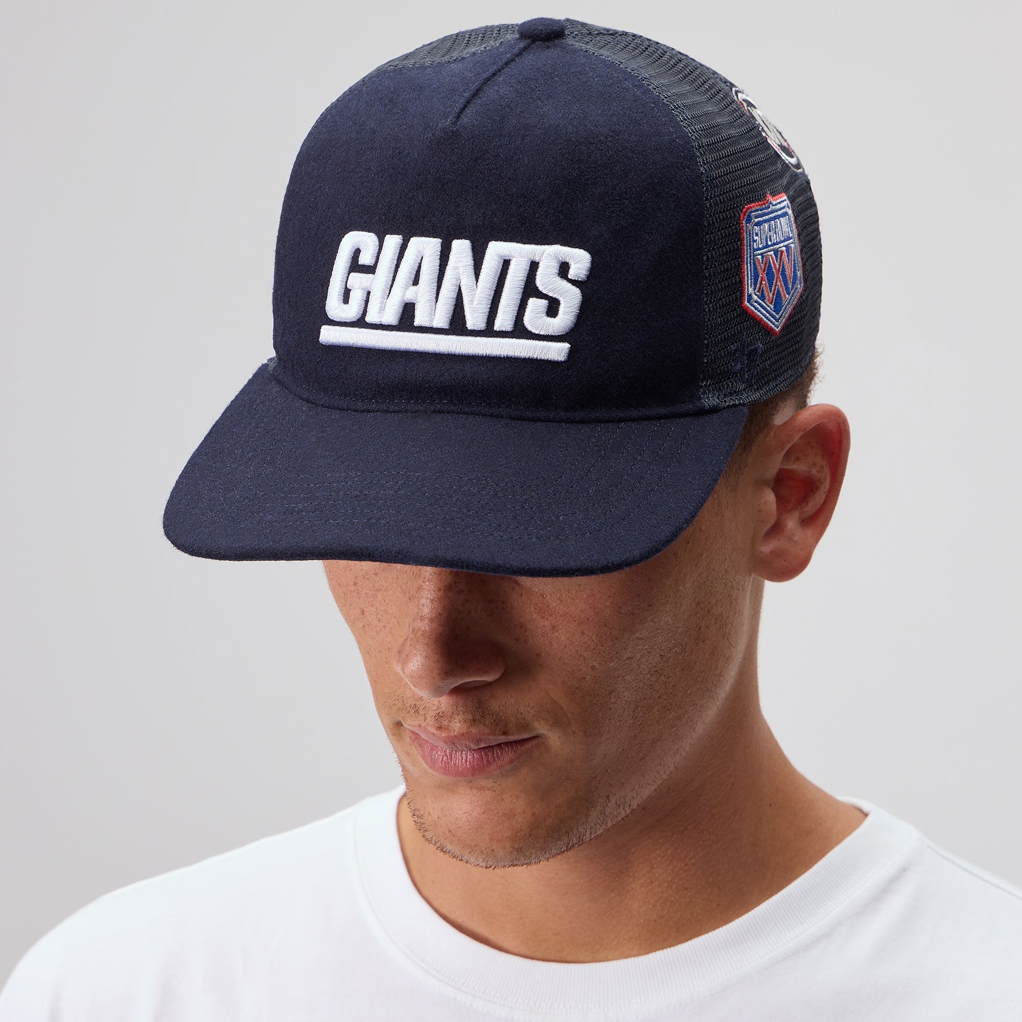 Kith & '47 for the NFL New York Giants Wool Hitch Trucker Hat