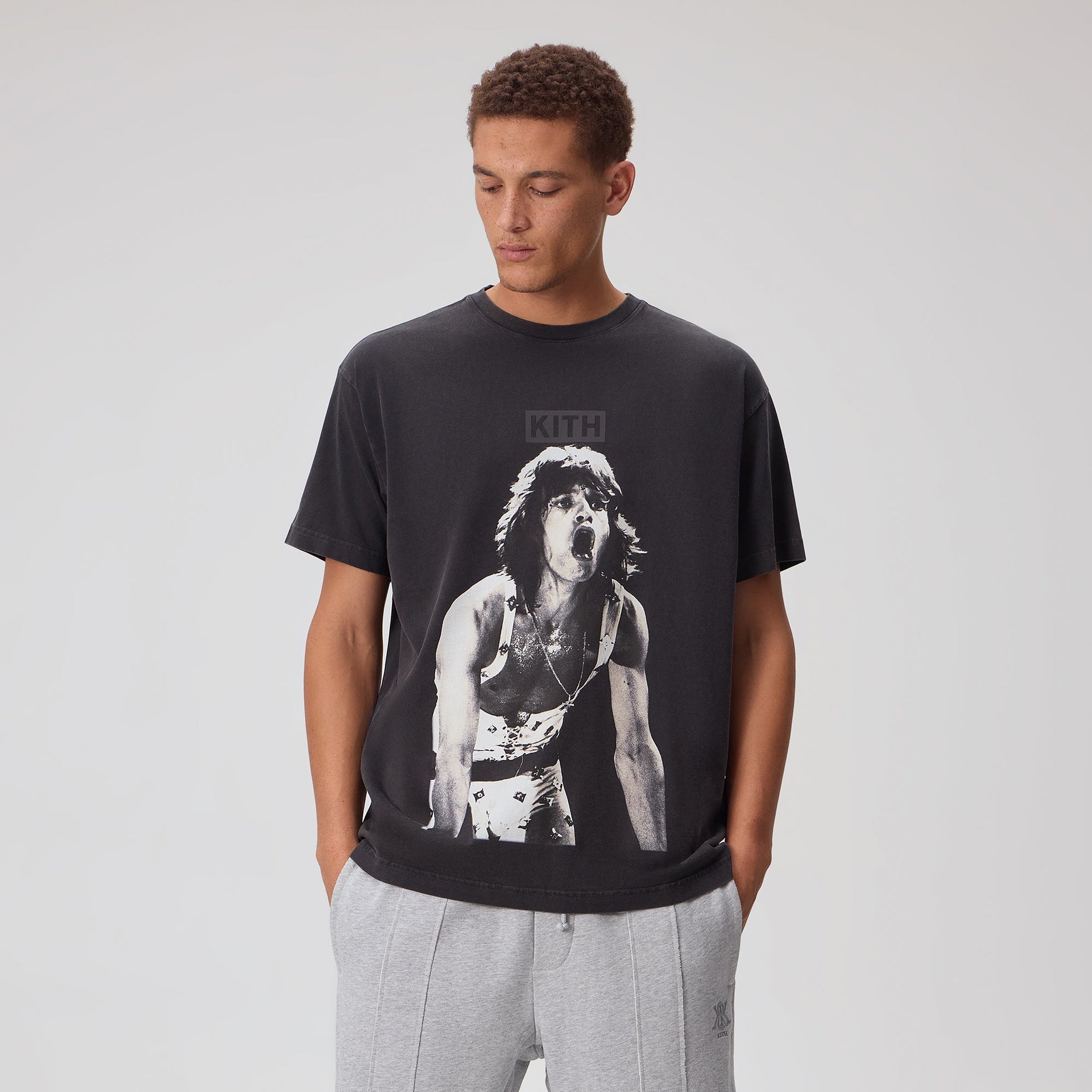 Kith for The Rolling Stones Mick Jagger Concert Photo Vintage Tee - Black - PH