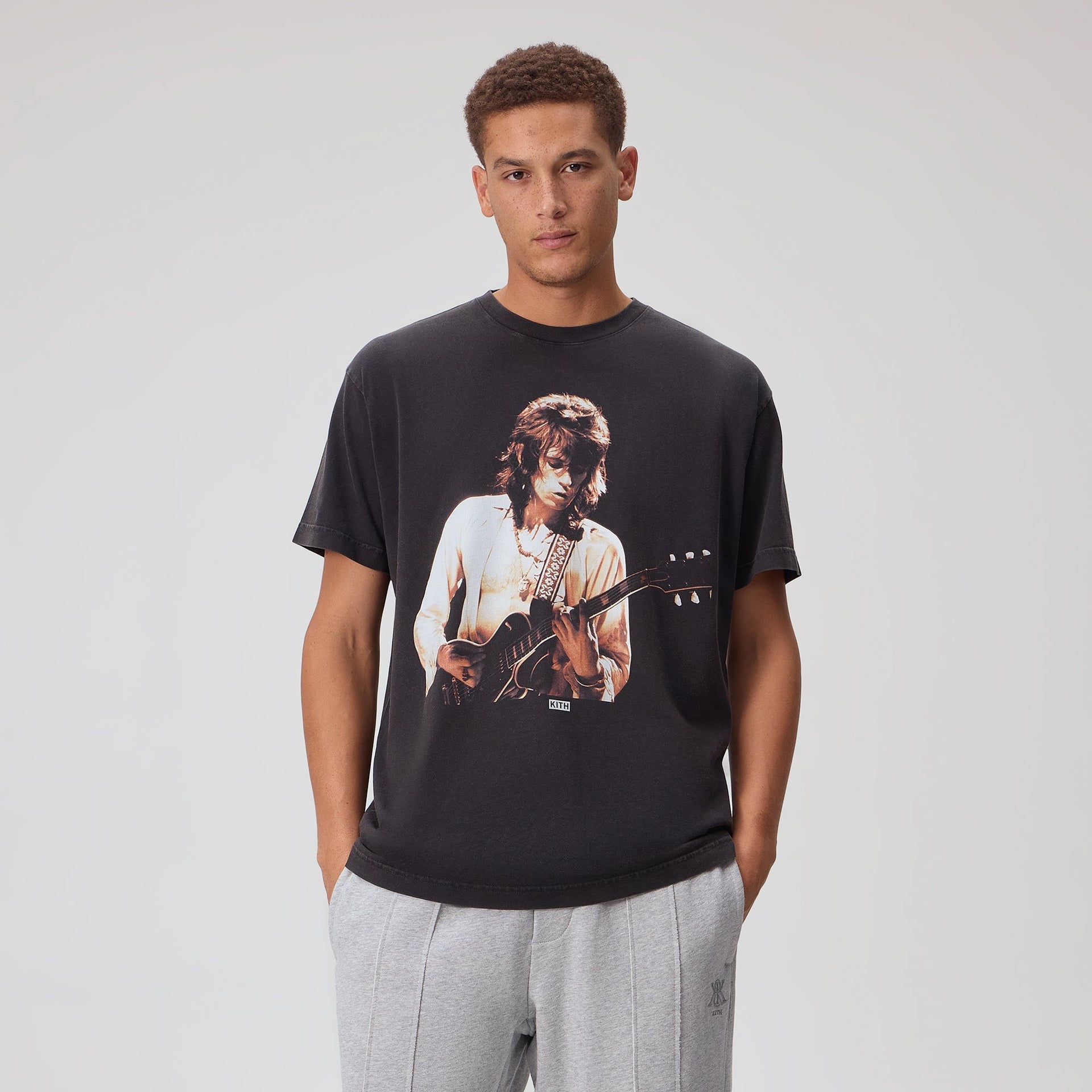 Kith for The Rolling Stones Keith Richards Concert Photo Vintage Tee - Black - PH