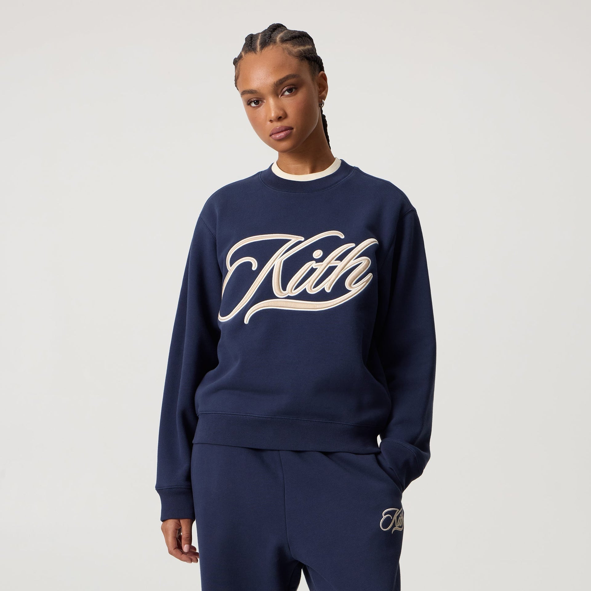 Kith Women Ashwin Varsity Crewneck - Nocturnal - PH