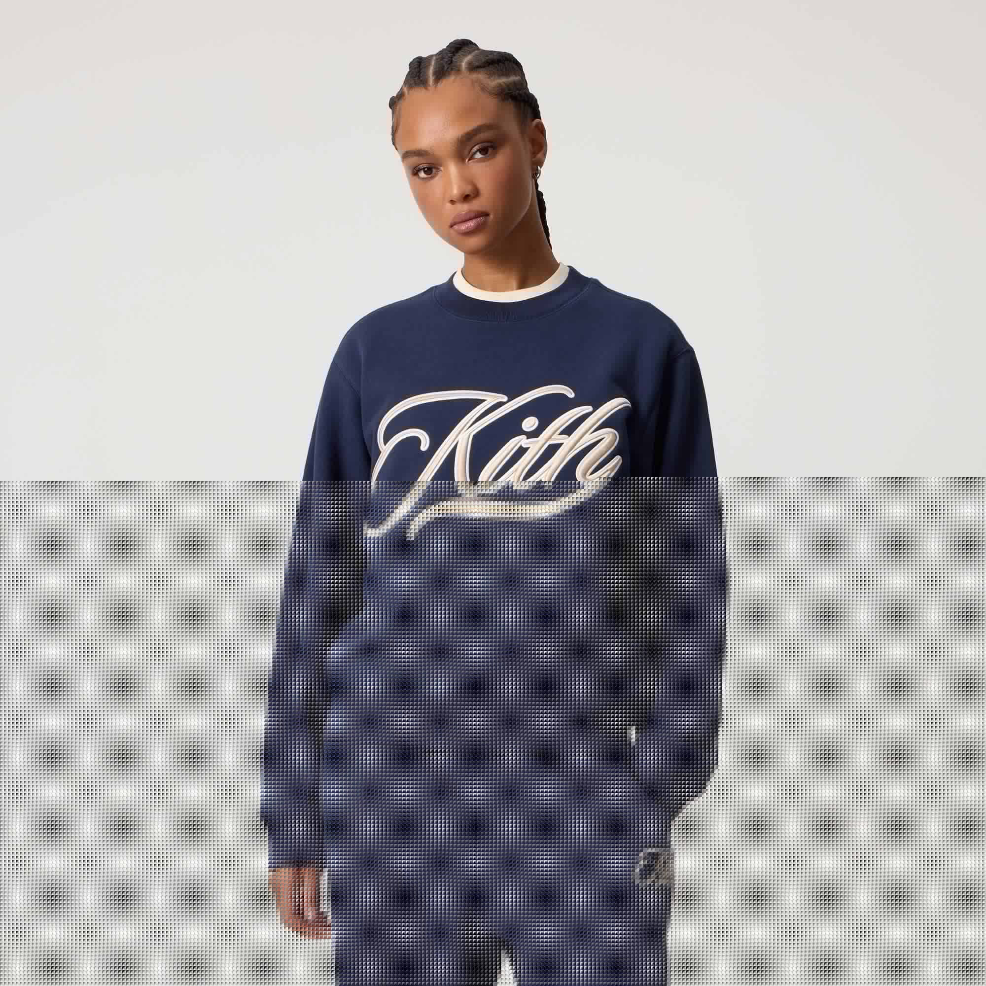 KITH 23SS CREST CREWNECK グレー XXL タグ付き Kith Champion Double Logo Crewneck Heather Grey - SS18 - US